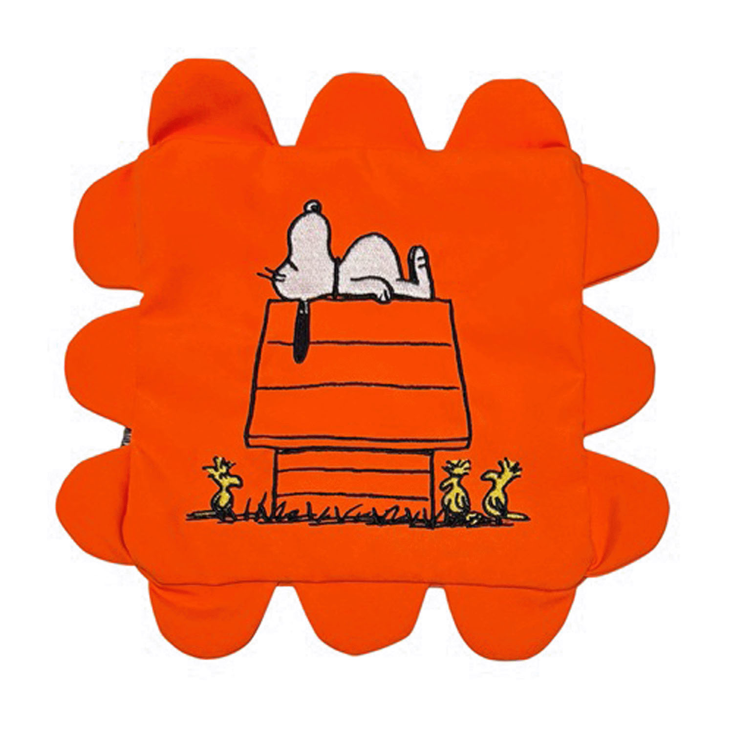 ピーナッツ スヌーピー コスメフリルポーチ オレンジ