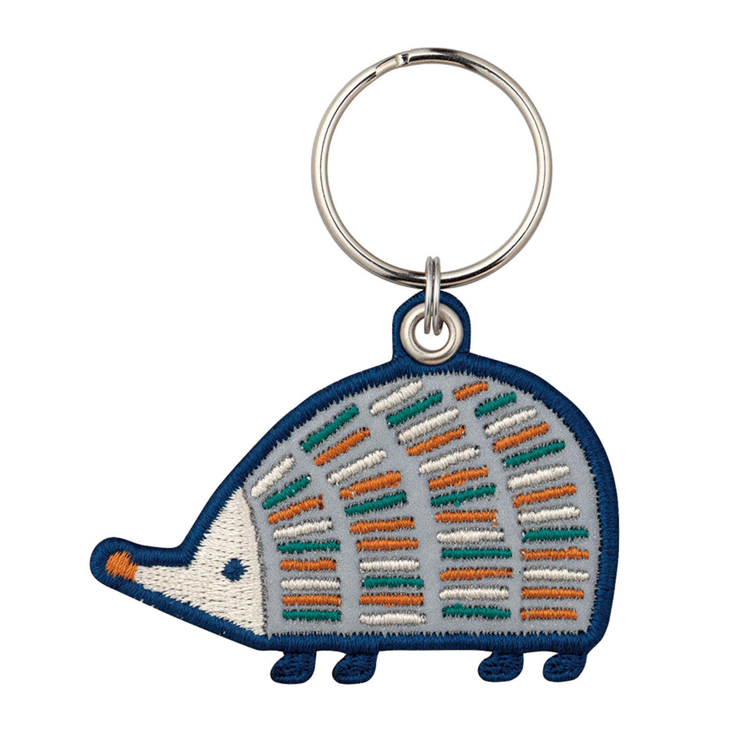 リフレクター刺繍キーリング ハリネズミ