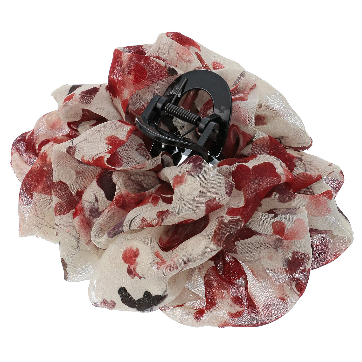 花柄シフォンバンスクリップ - 画像2