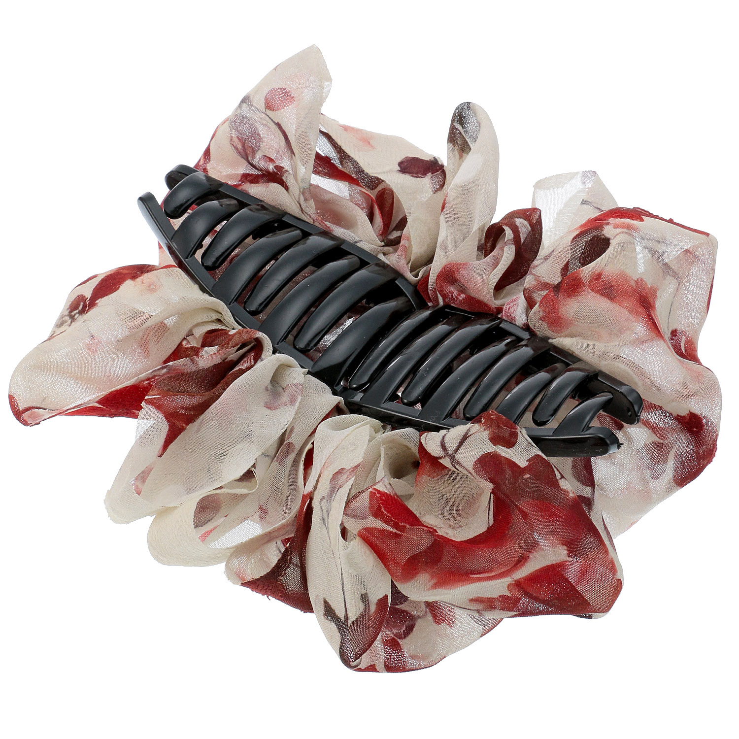 花柄シフォンバンスクリップ - 画像3