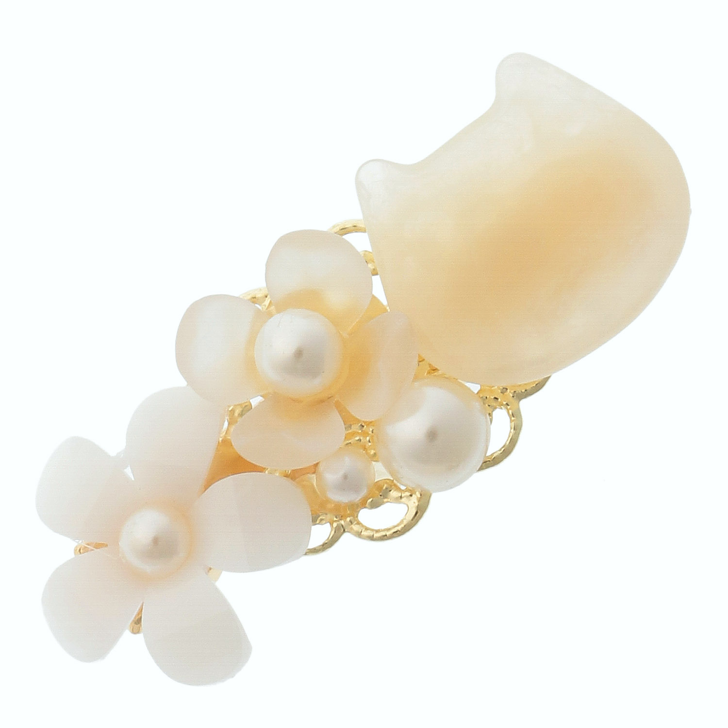 猫と花ヘアクリップ - 画像4