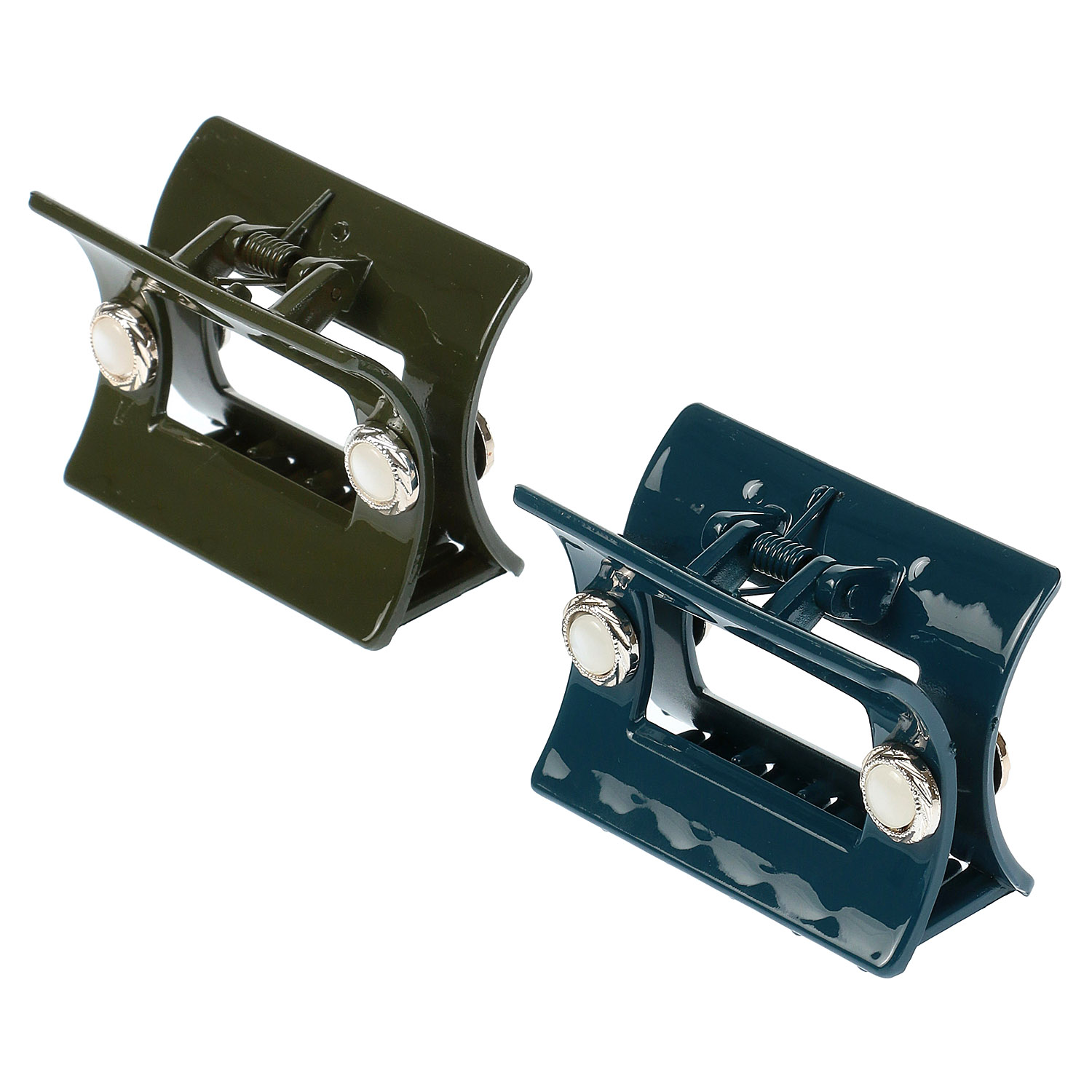 パールモチーフ付きスクエアバンスクリップ