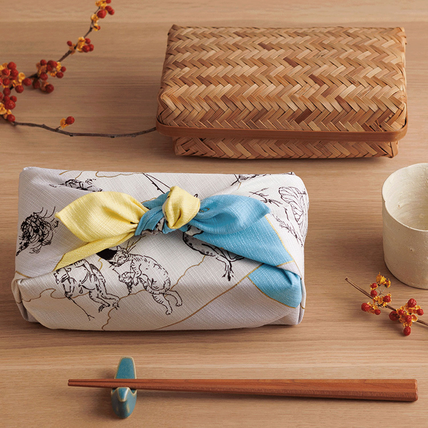 風呂敷50cm 鳥獣戯画 絵巻 - 画像12