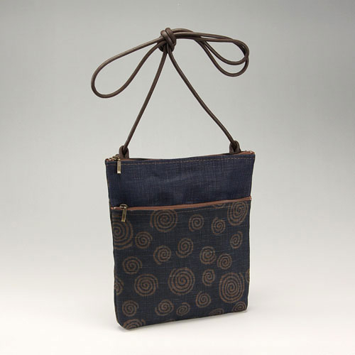 藍渋ポシェット 渦巻