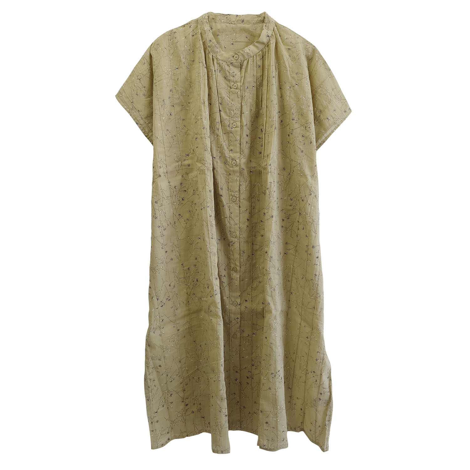 コットンボイルフロントタック前開きワンピース - 画像11