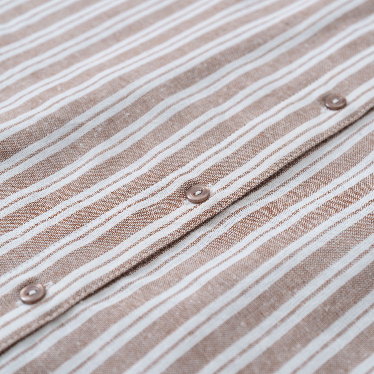 先染めチェック＆ストライプ5分袖シャツワンピース - 画像8