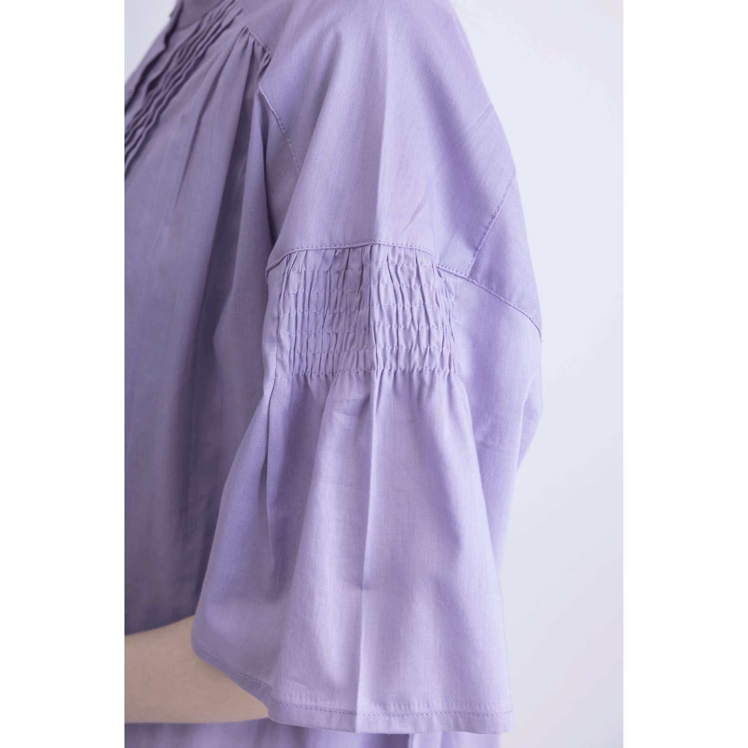 フロントタック5分袖前開きワンピース - 画像14