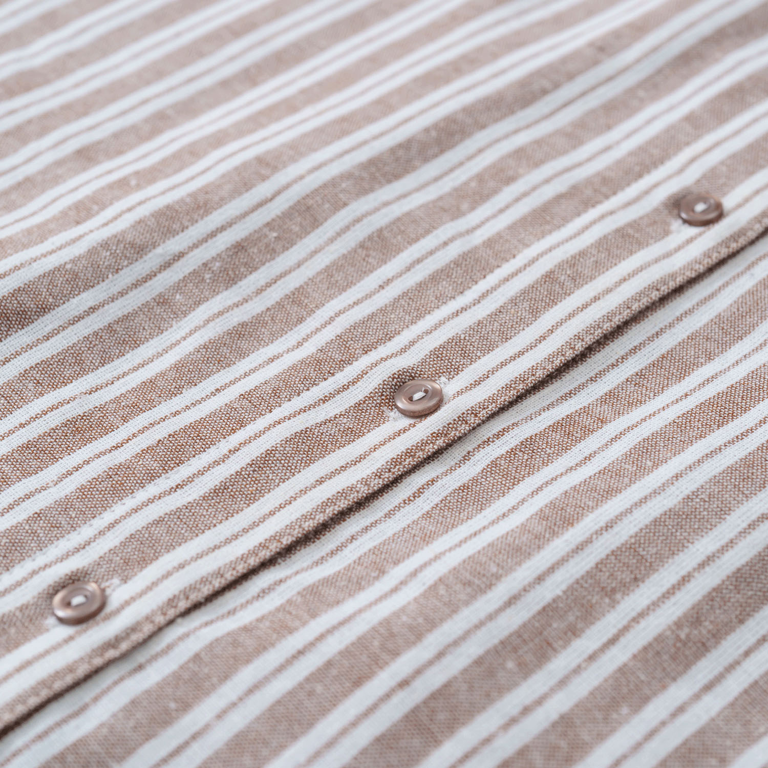 先染めチェック＆ストライプバックデザイン5分袖ブラウス - 画像4