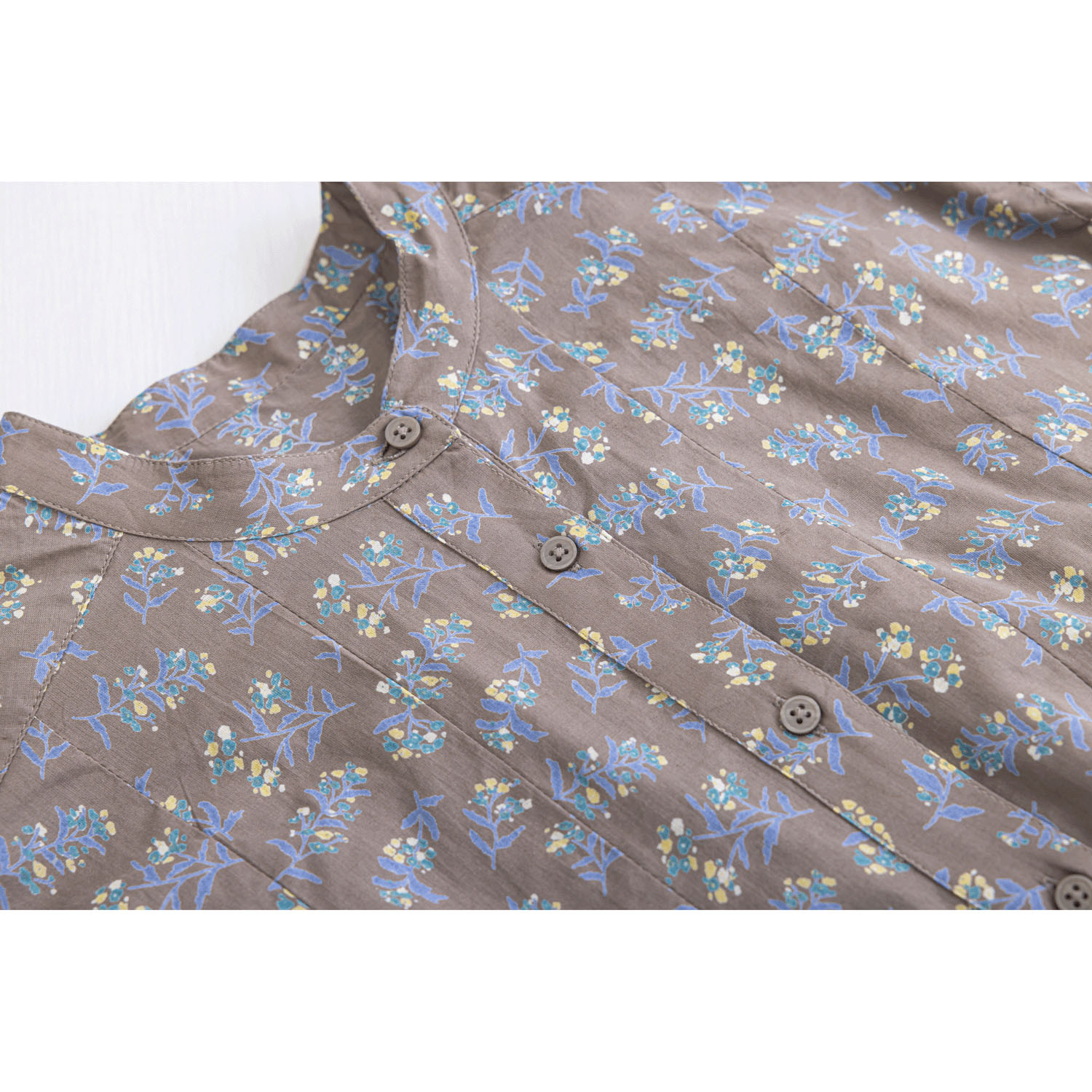 花柄フロントタック5分袖前開きブラウス - 画像18