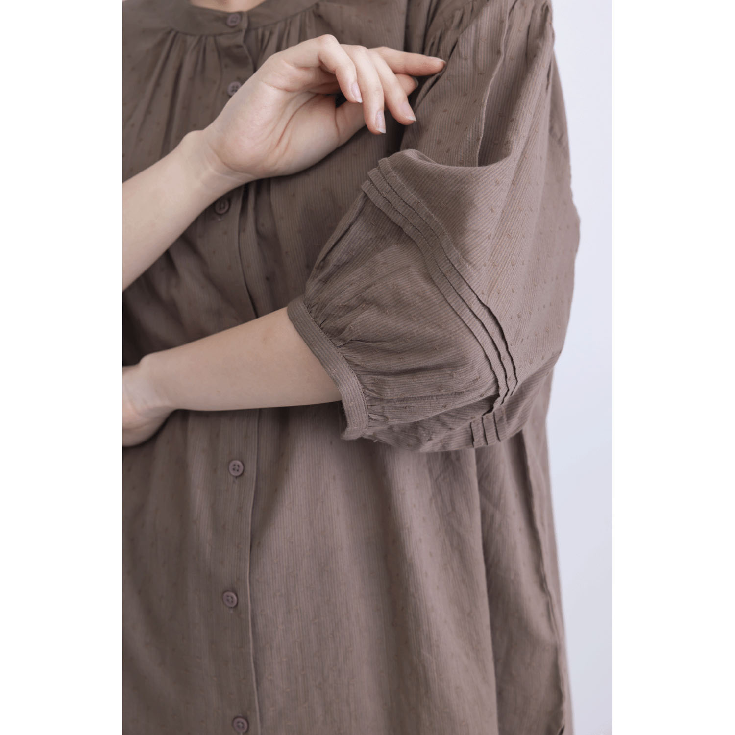 ストライプ＆ドビー前後2WAYブラウス - 画像11