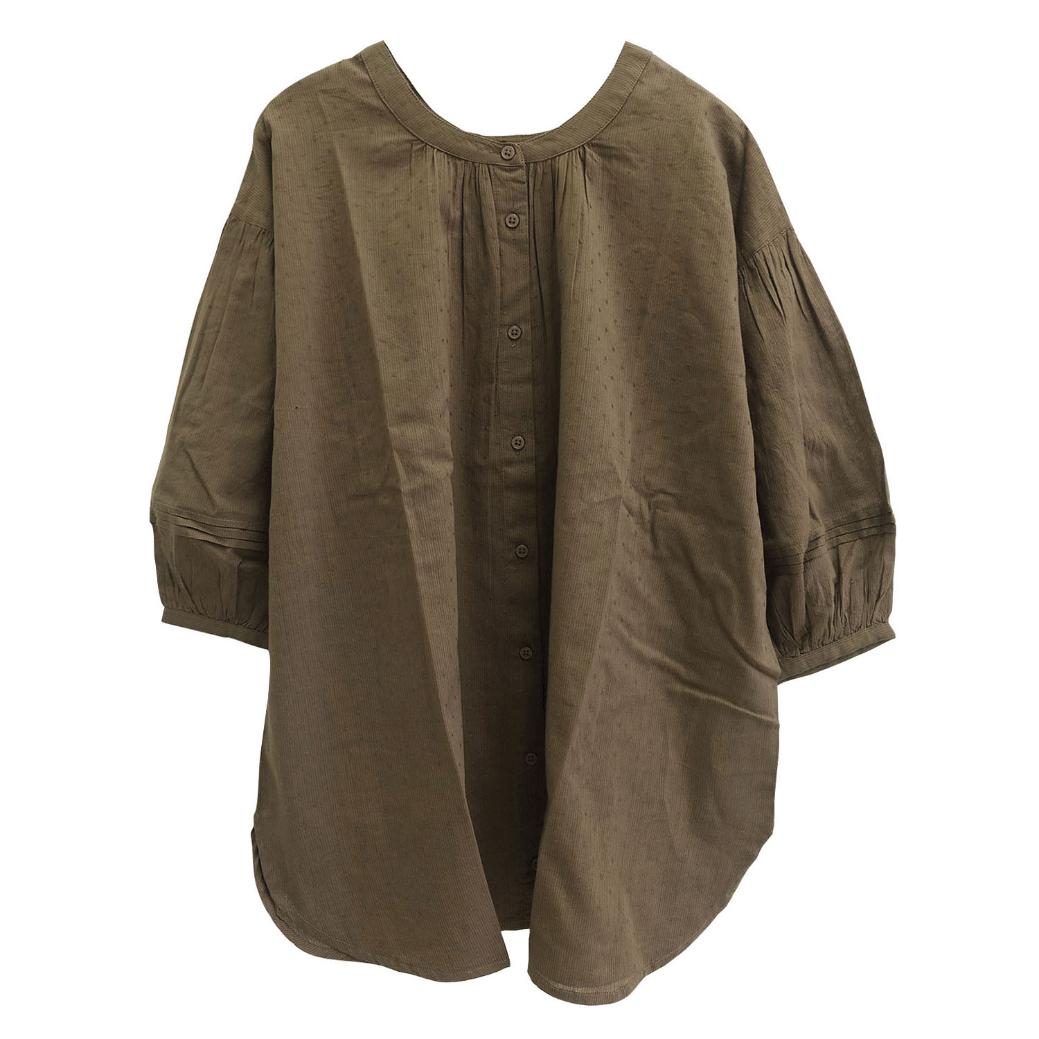 ストライプ＆ドビー前後2WAYブラウス - 画像15