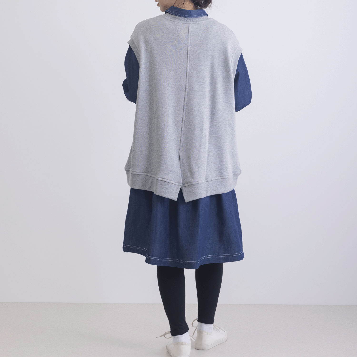 CVC裏毛ポケット付きベスト - 画像3