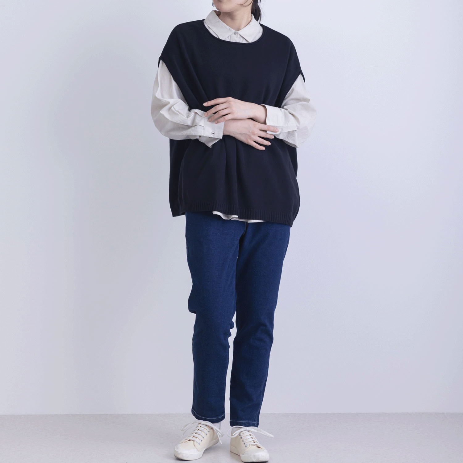 綿ニットベスト - 画像2