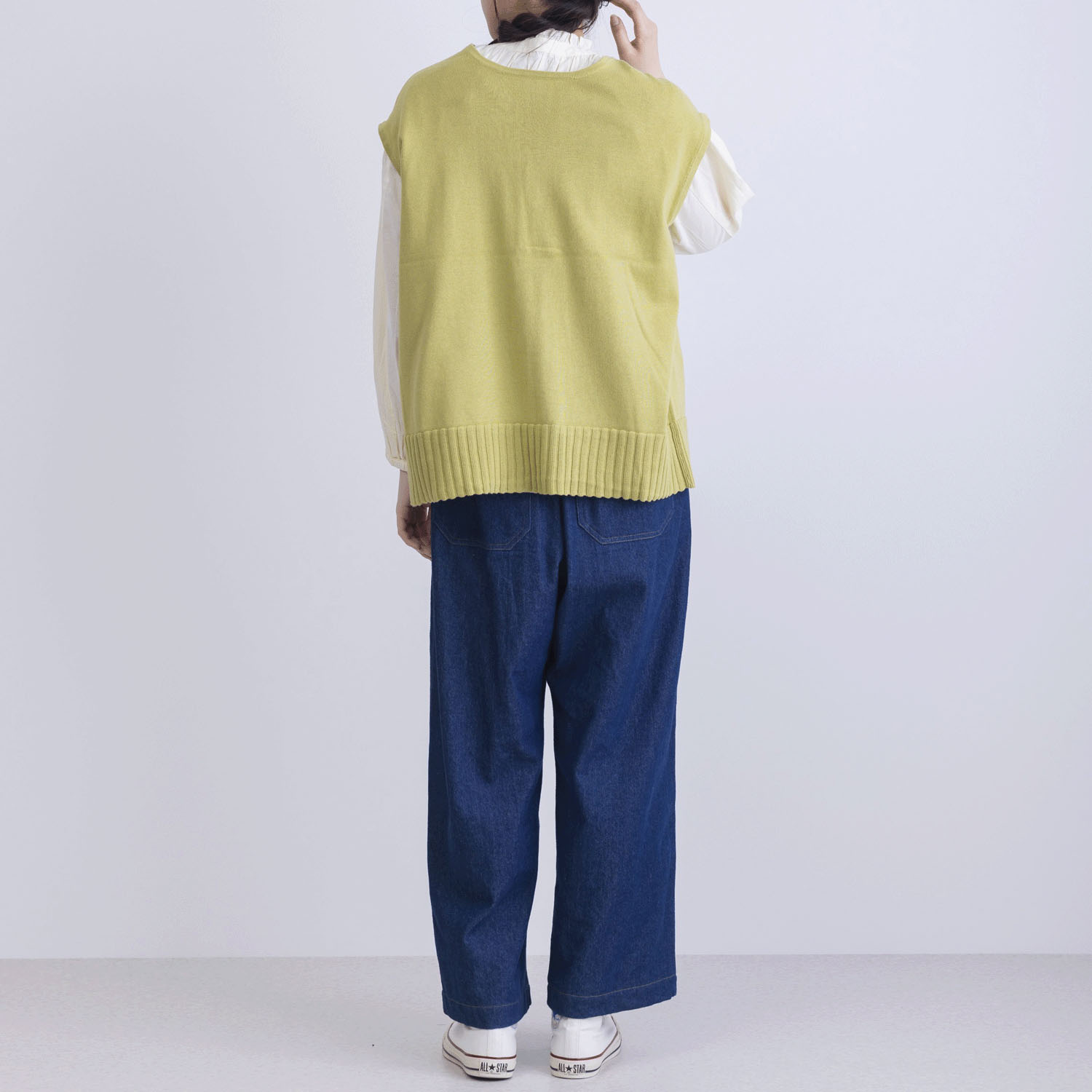 綿ニット前後2WAYベスト - 画像22