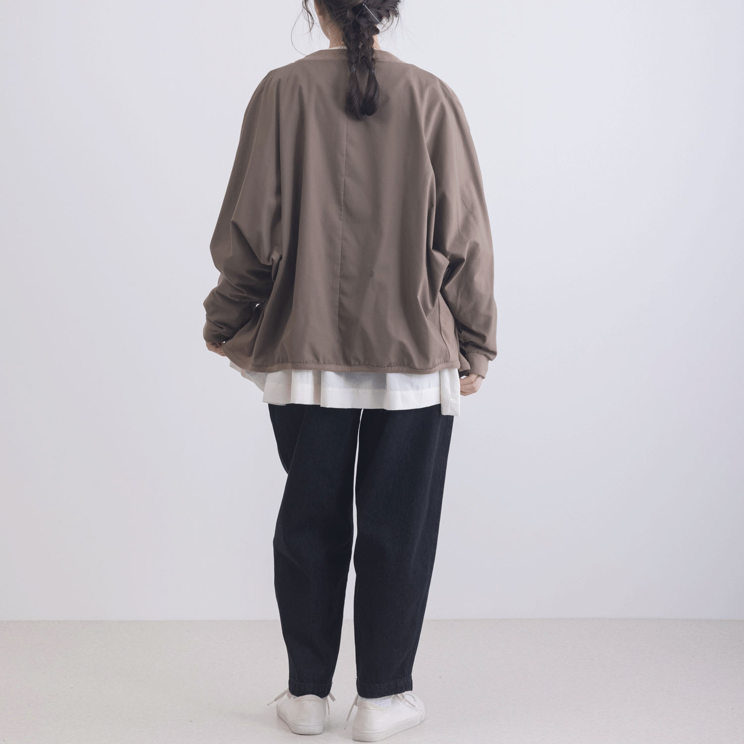 T／Cピーチ起毛布帛使いカーディガン - 画像14