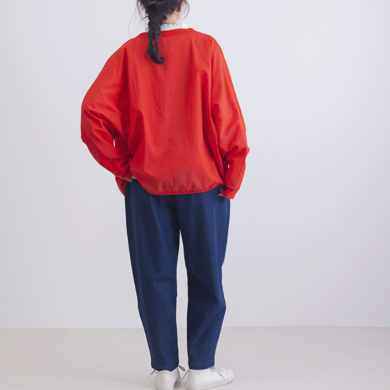 T／Cピーチ起毛布帛使いカーディガン - 画像19