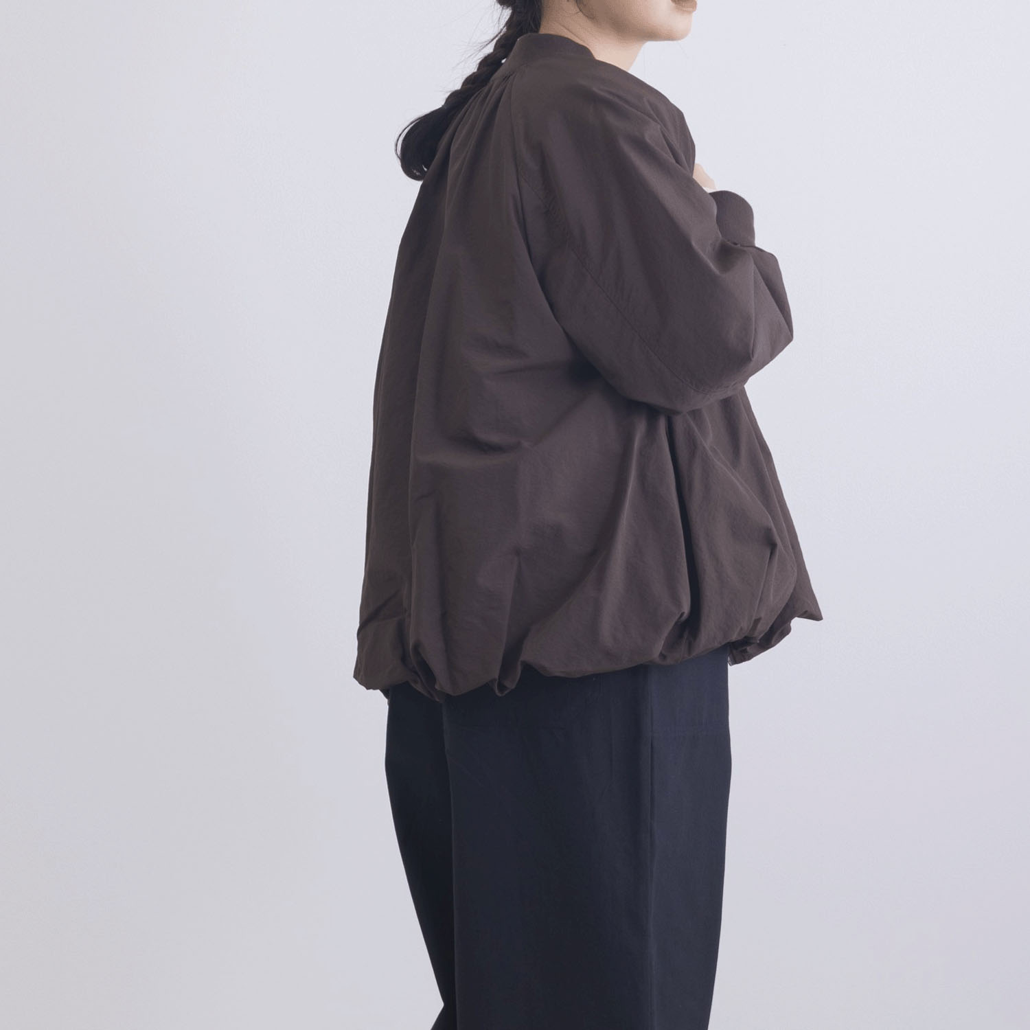 撥水加工＆花粉リリース裾バルーンブルゾン - 画像2