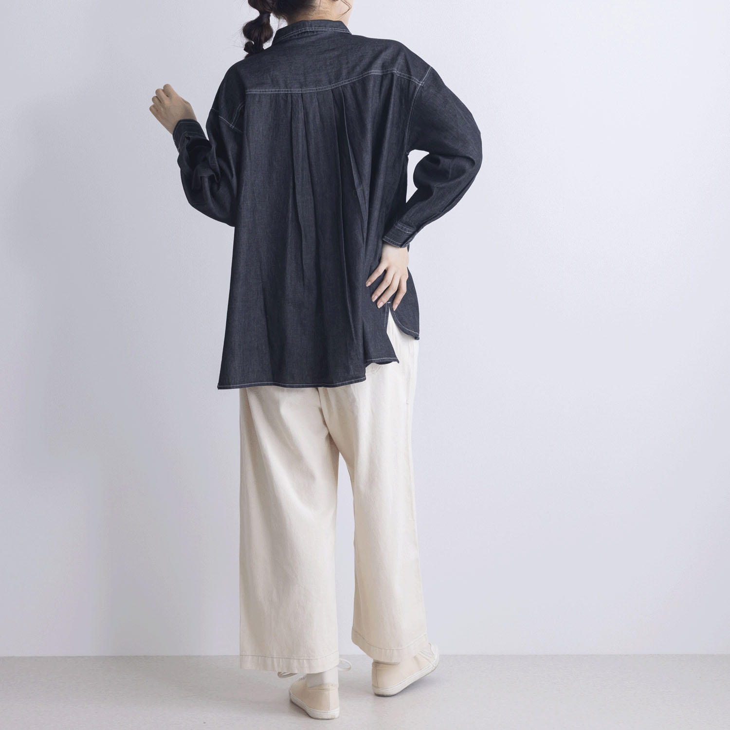 デニムシャツブラウス - 画像4