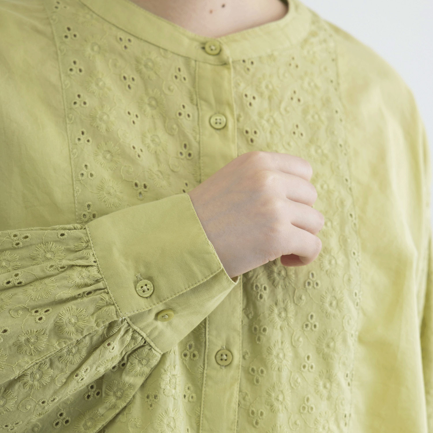 シフリー刺繍前開きブラウス - 画像12