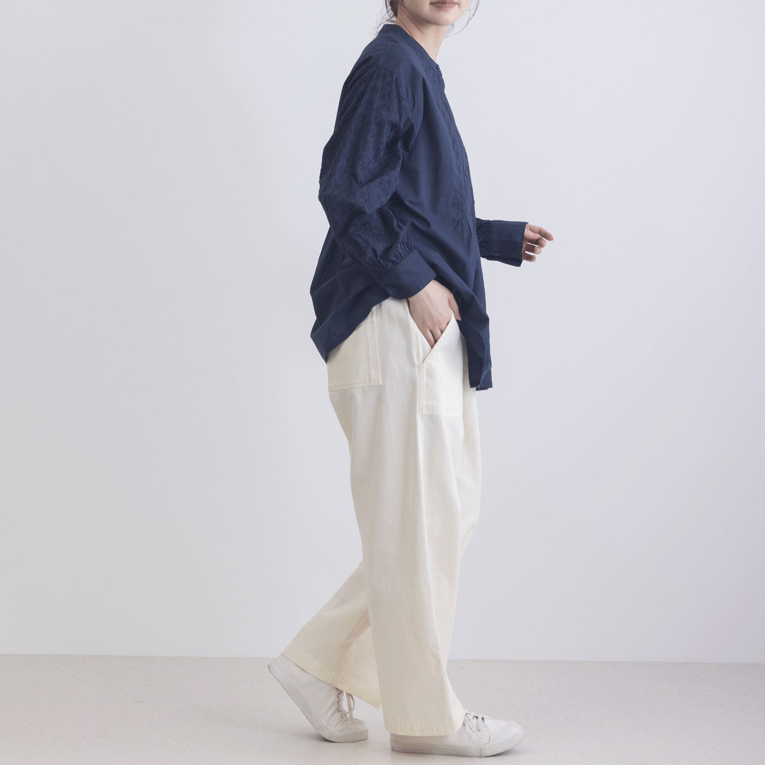 シフリー刺繍前開きブラウス - 画像17