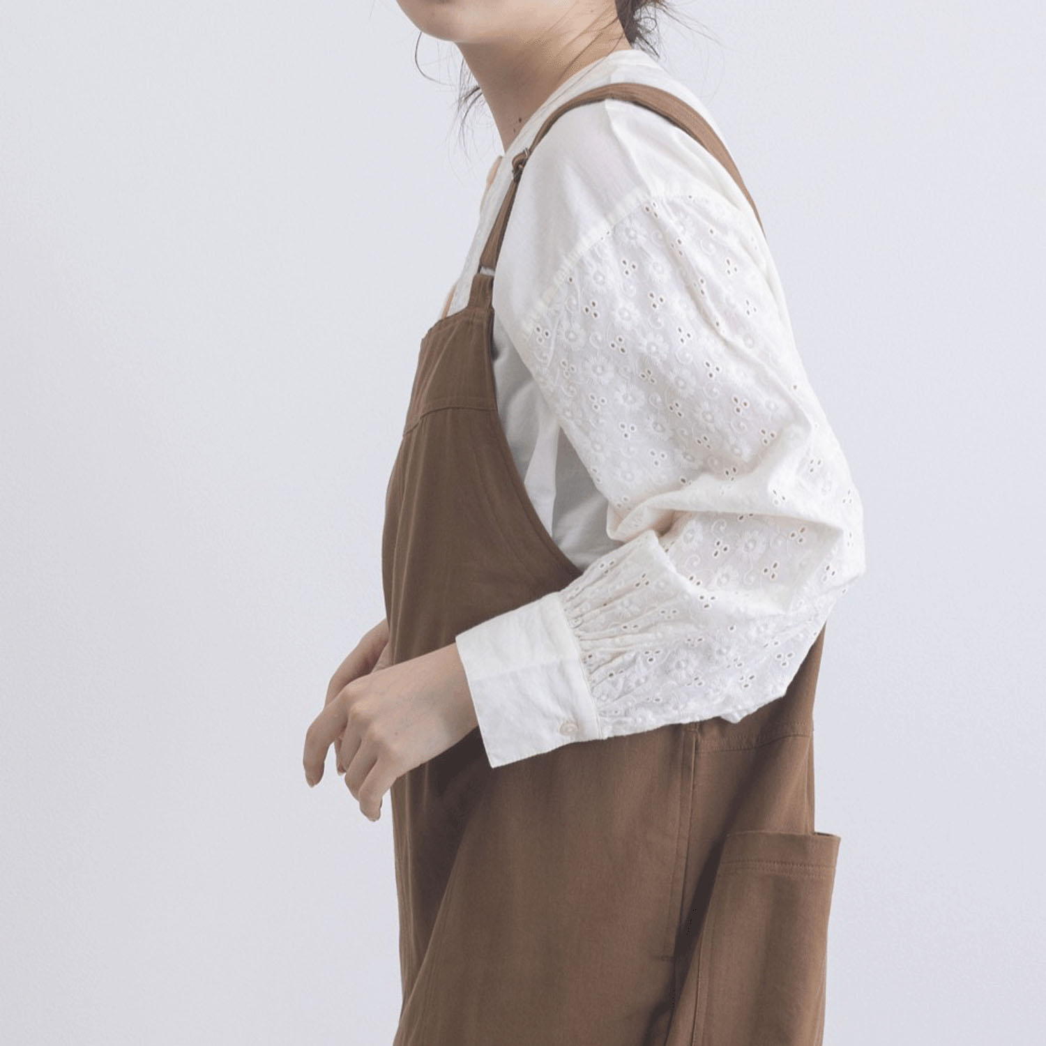 シフリー刺繍前開きブラウス - 画像3