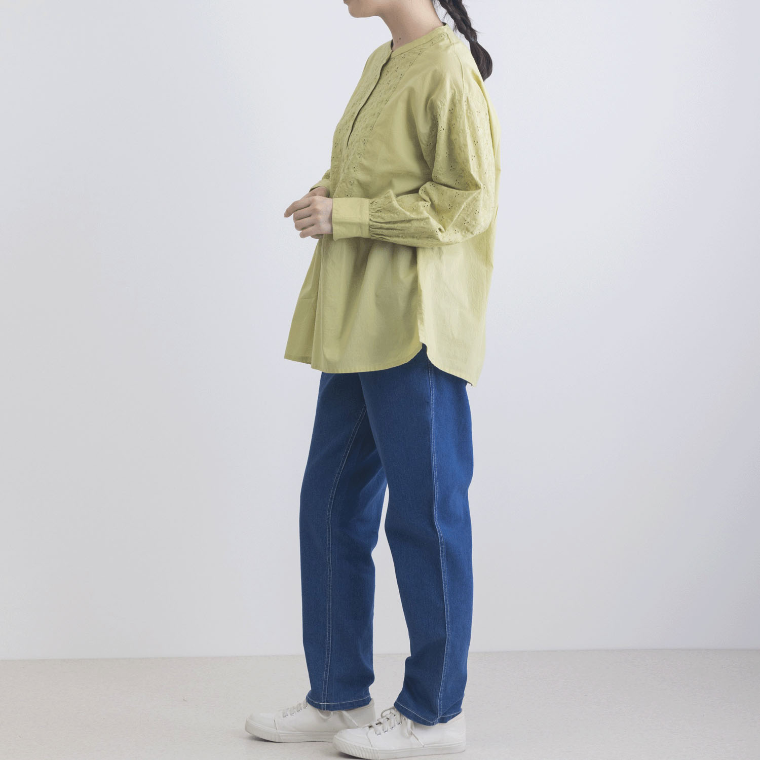 シフリー刺繍前開きブラウス - 画像8