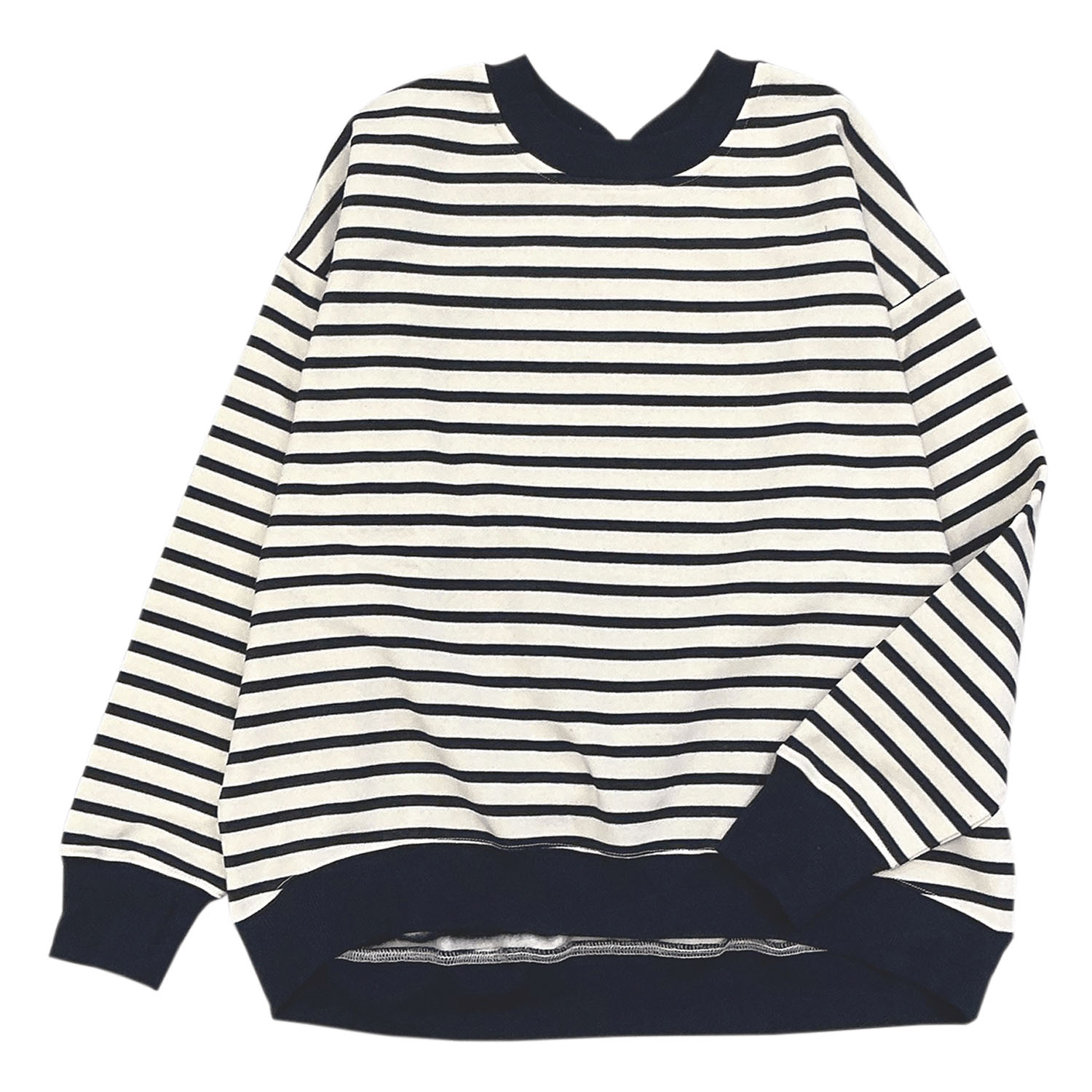 CVC裏起毛ボーダー柄バックジップアップPO - 画像16