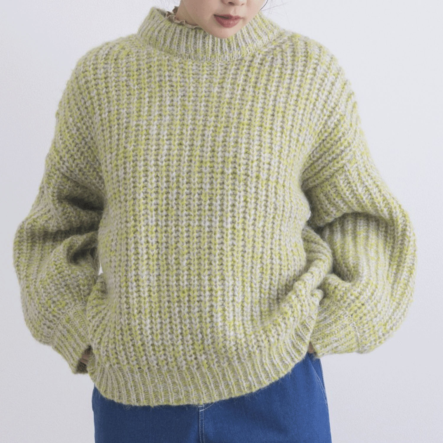 カラフルメランジニットプルオーバー - 画像7