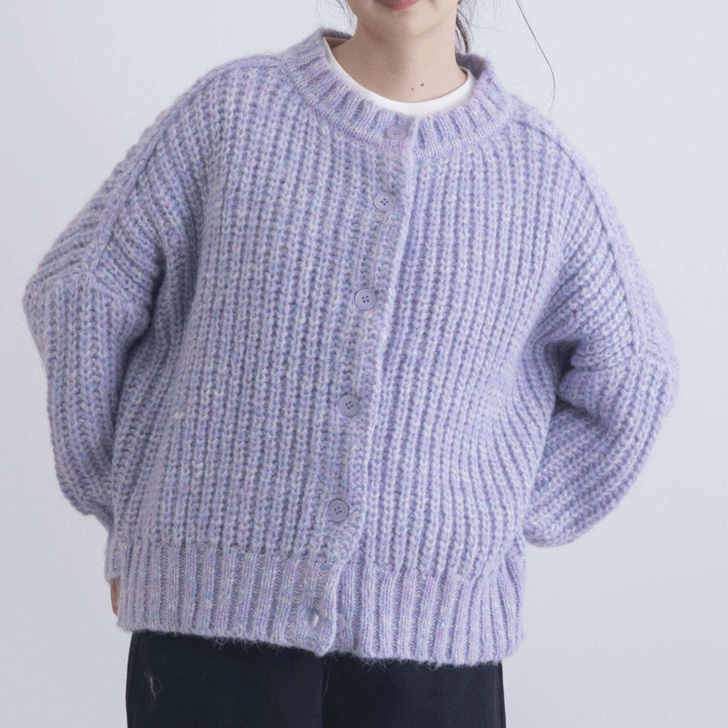 カラフルメランジニットカーディガン - 画像12