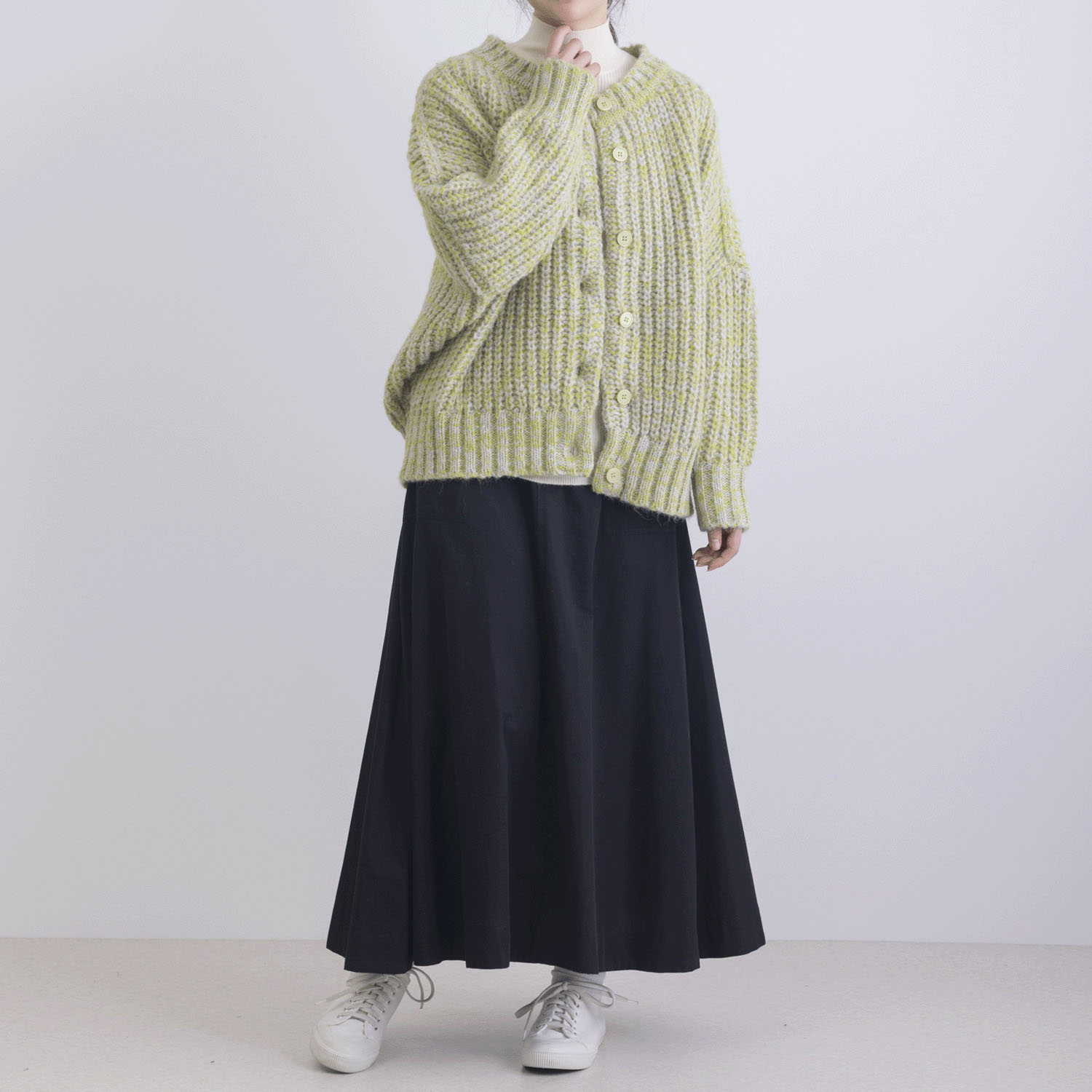 カラフルメランジニットカーディガン - 画像7