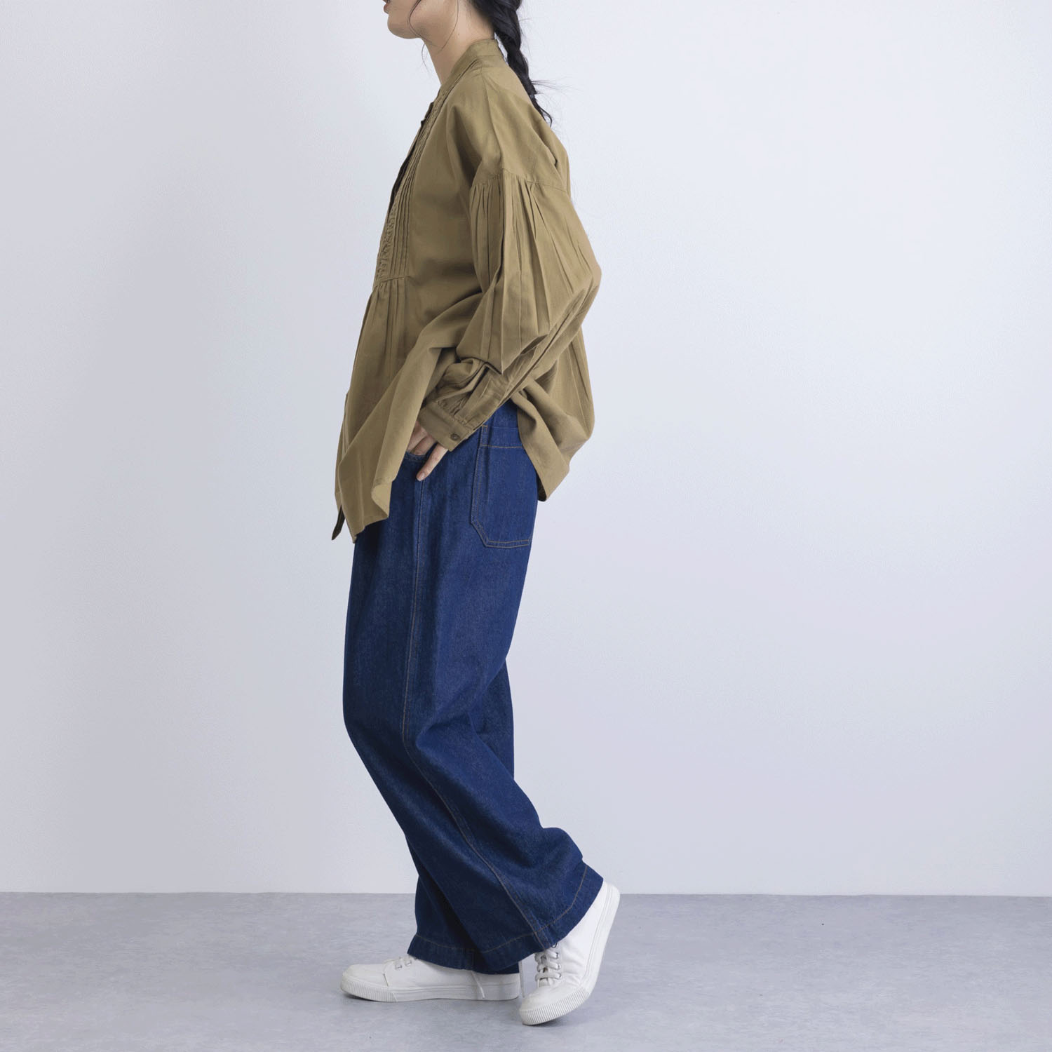 胸元シャーリング＆ピンタックブラウス - 画像8