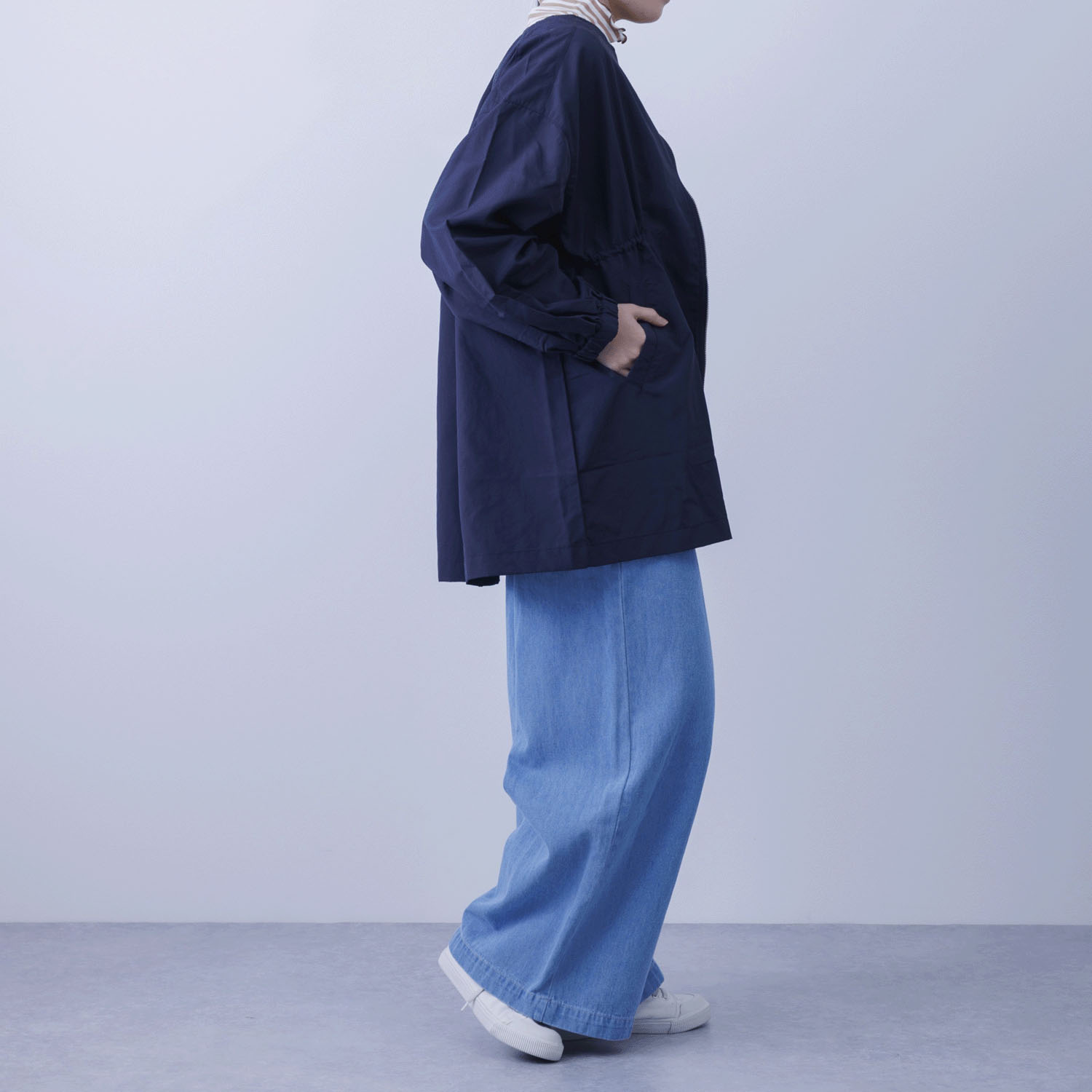 撥水＆花粉リリース加工ミドル丈アウター - 画像16