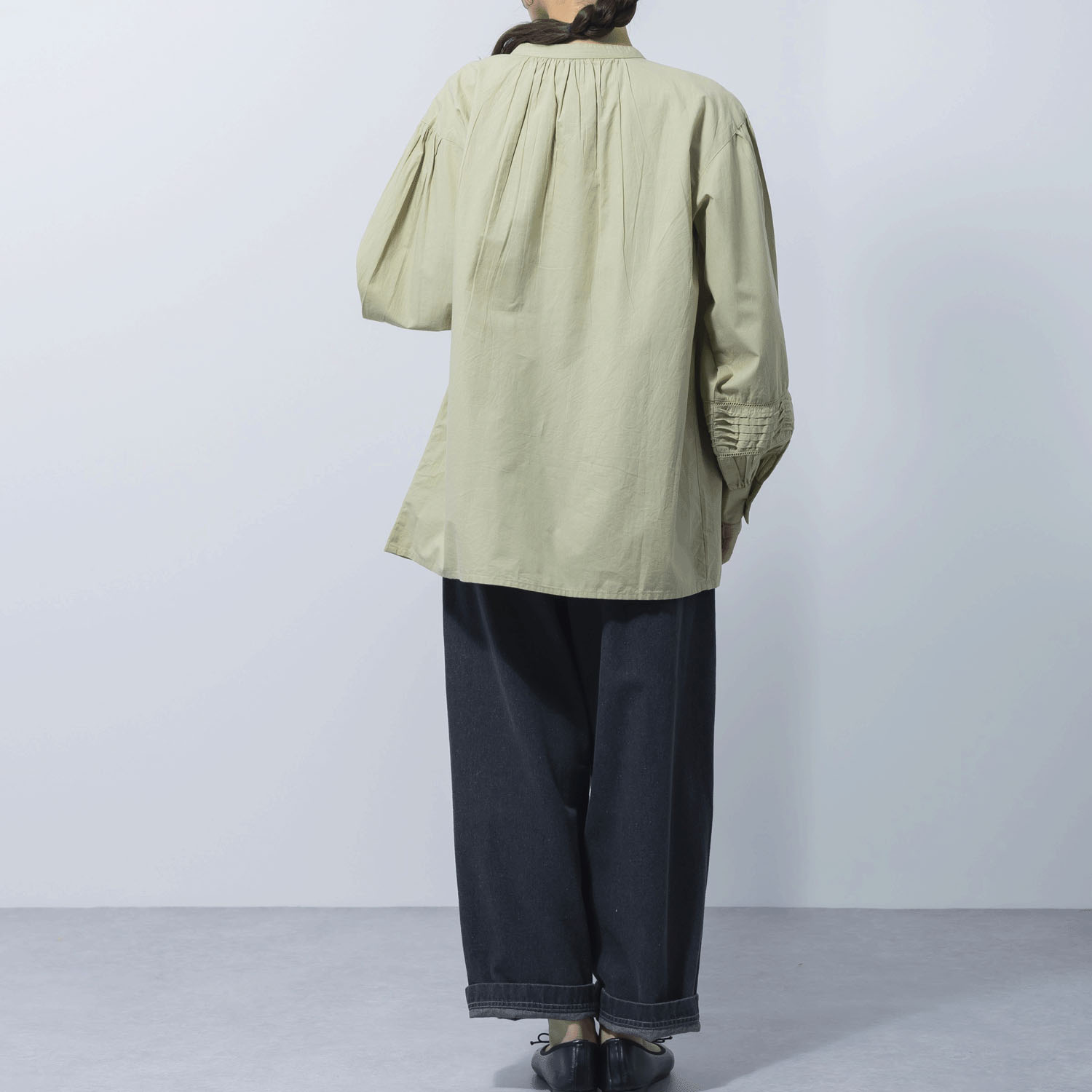 袖ウェーブピンタック前開きブラウス - 画像14