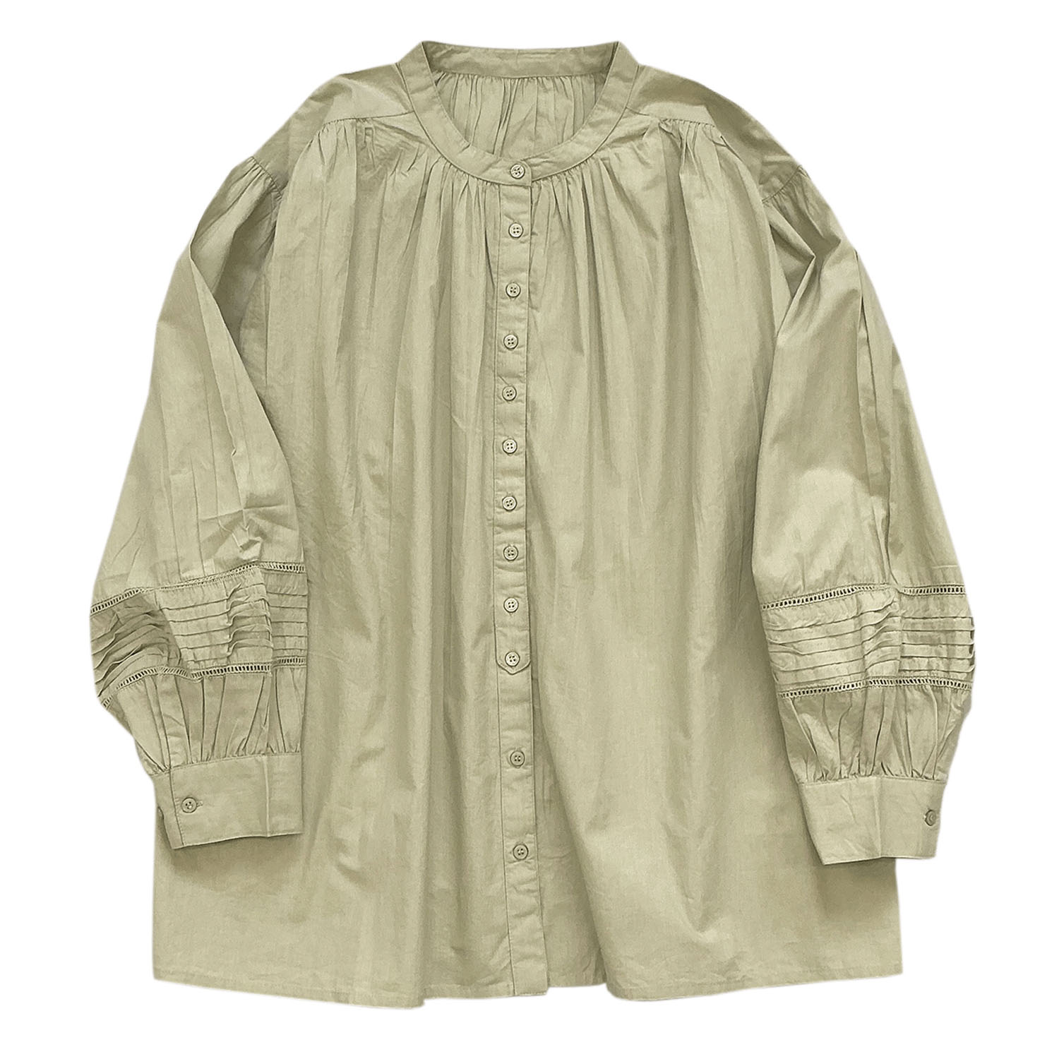 袖ウェーブピンタック前開きブラウス - 画像19