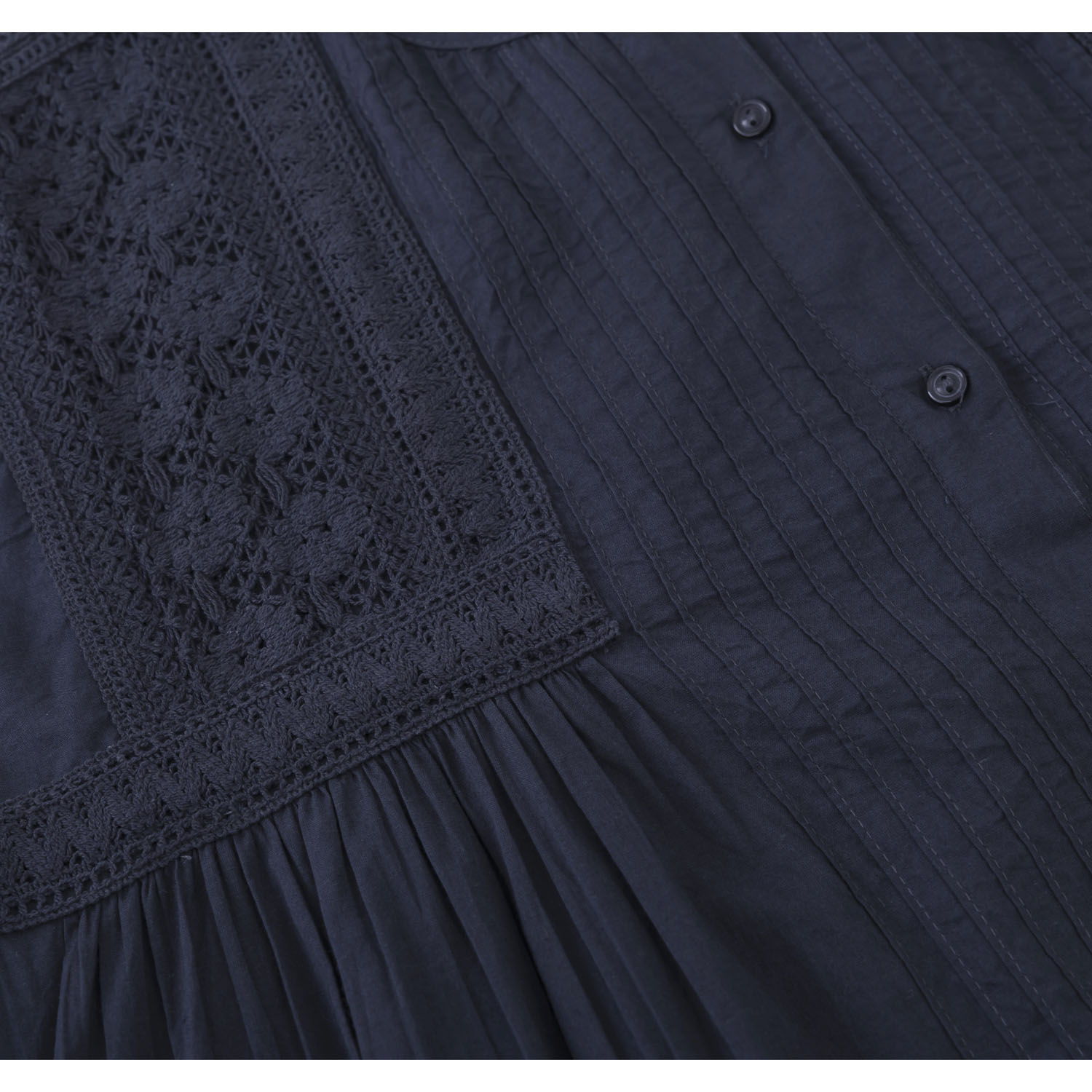 ピンタック＆レース前開きワンピ―ス - 画像5