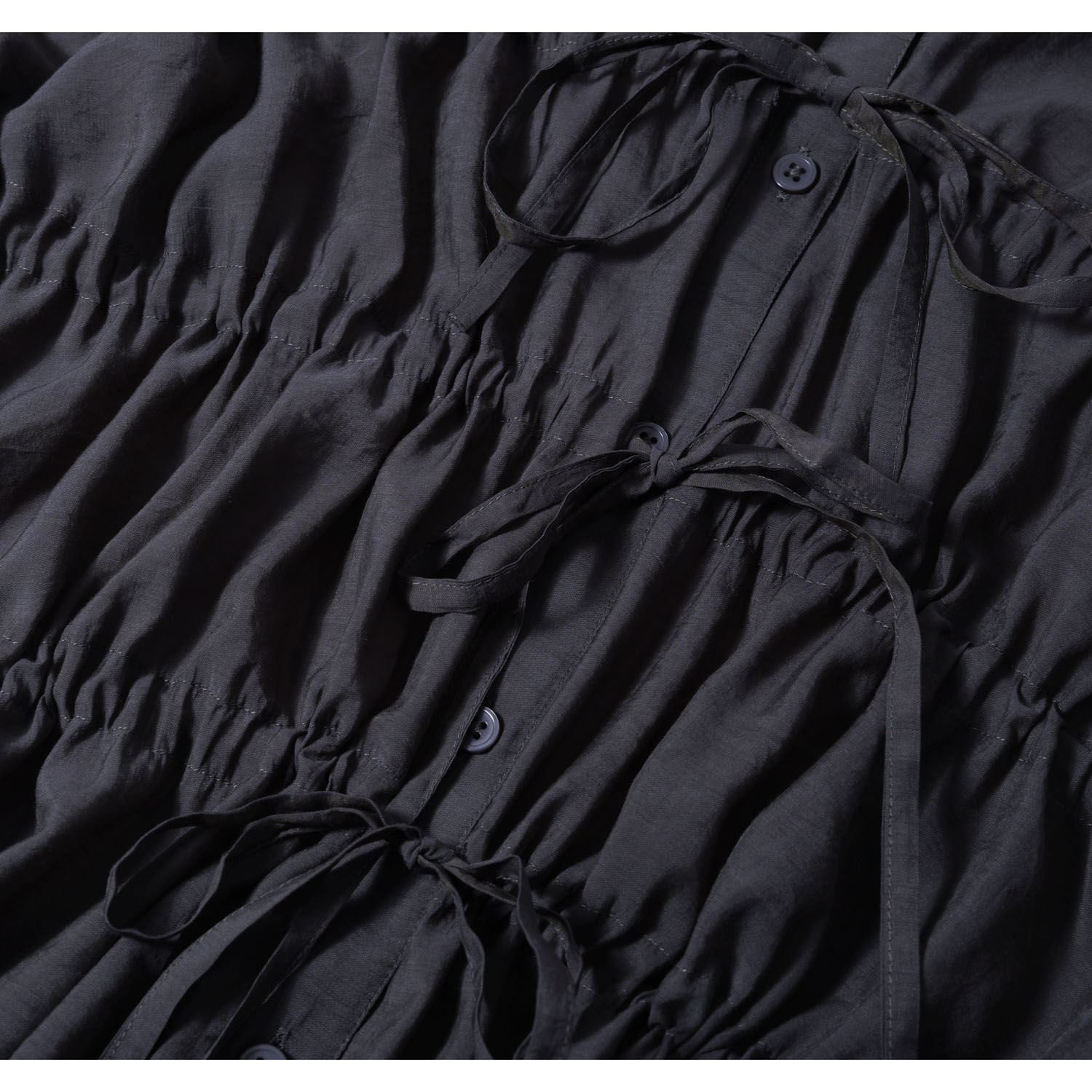 ドロストリボンシャツブラウス - 画像5