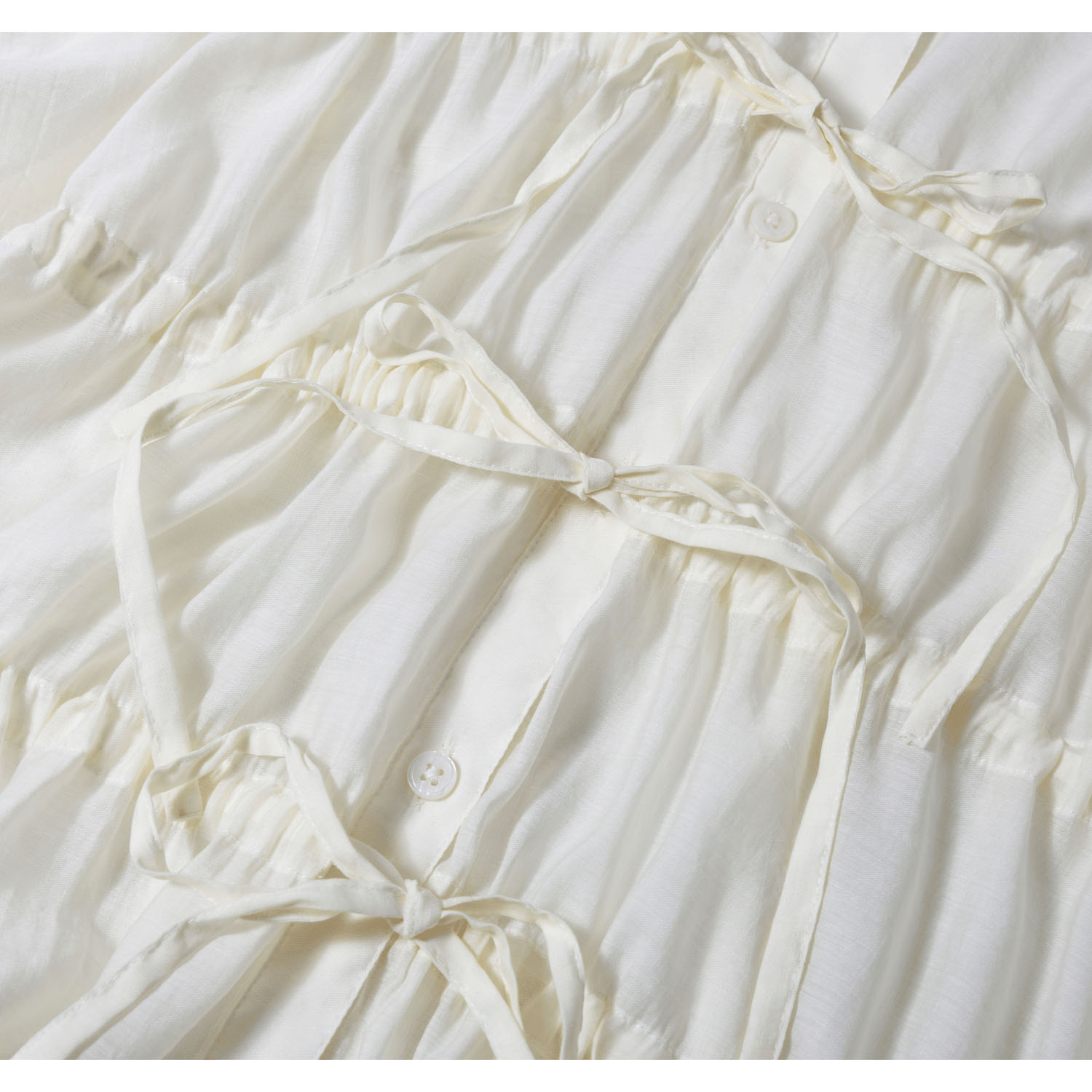 ドロストリボンシャツブラウス - 画像10