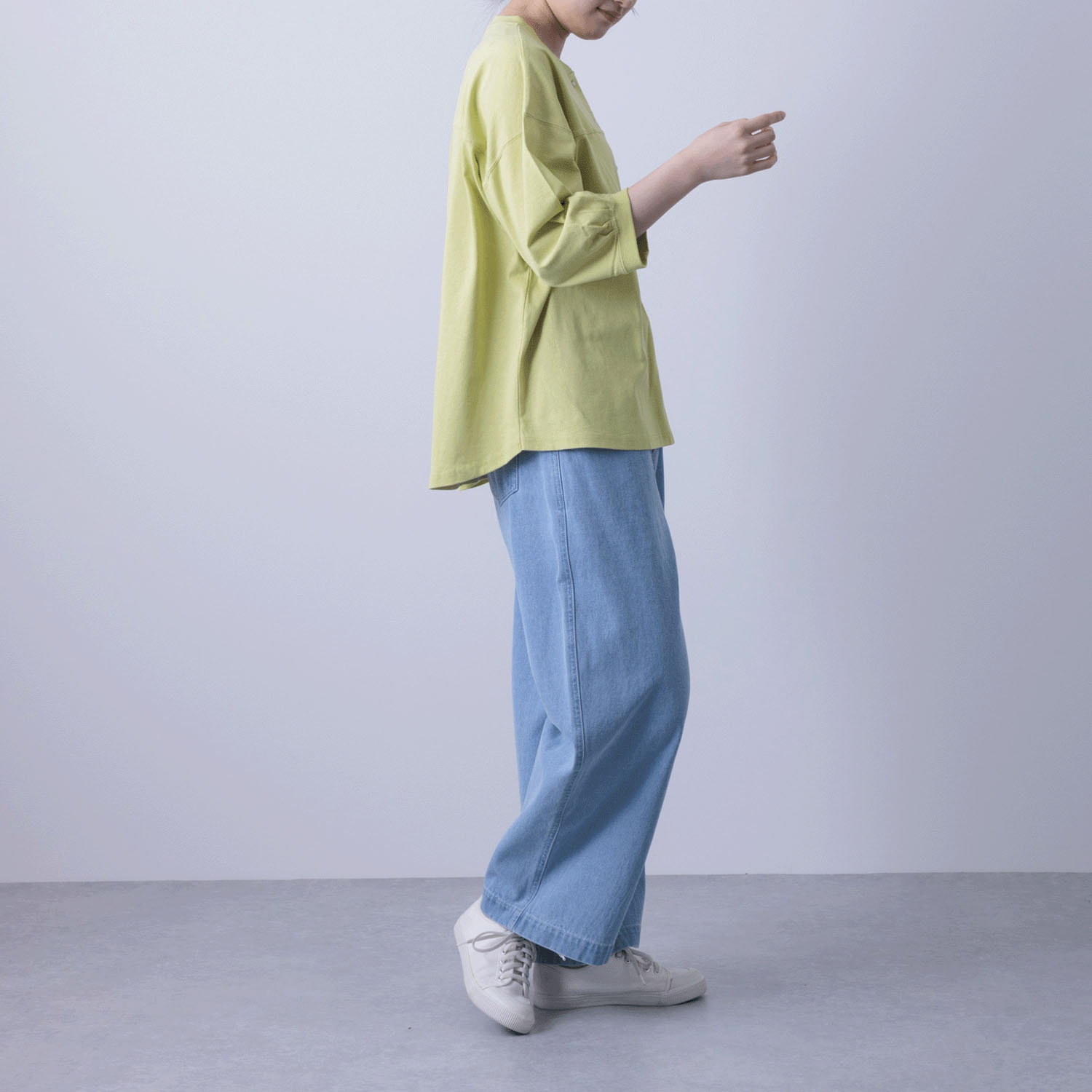 無地天竺パールドット釦カーディガン - 画像13