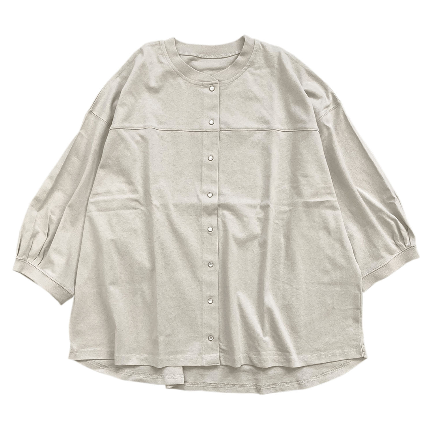 無地天竺パールドット釦カーディガン - 画像10