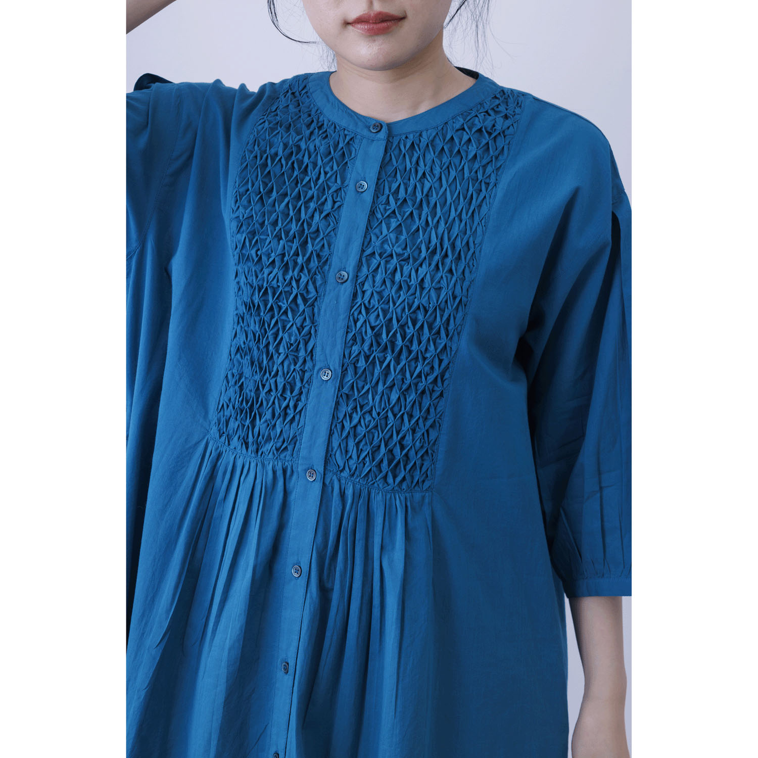 ブザムスモッキング前開きワンピース - 画像18