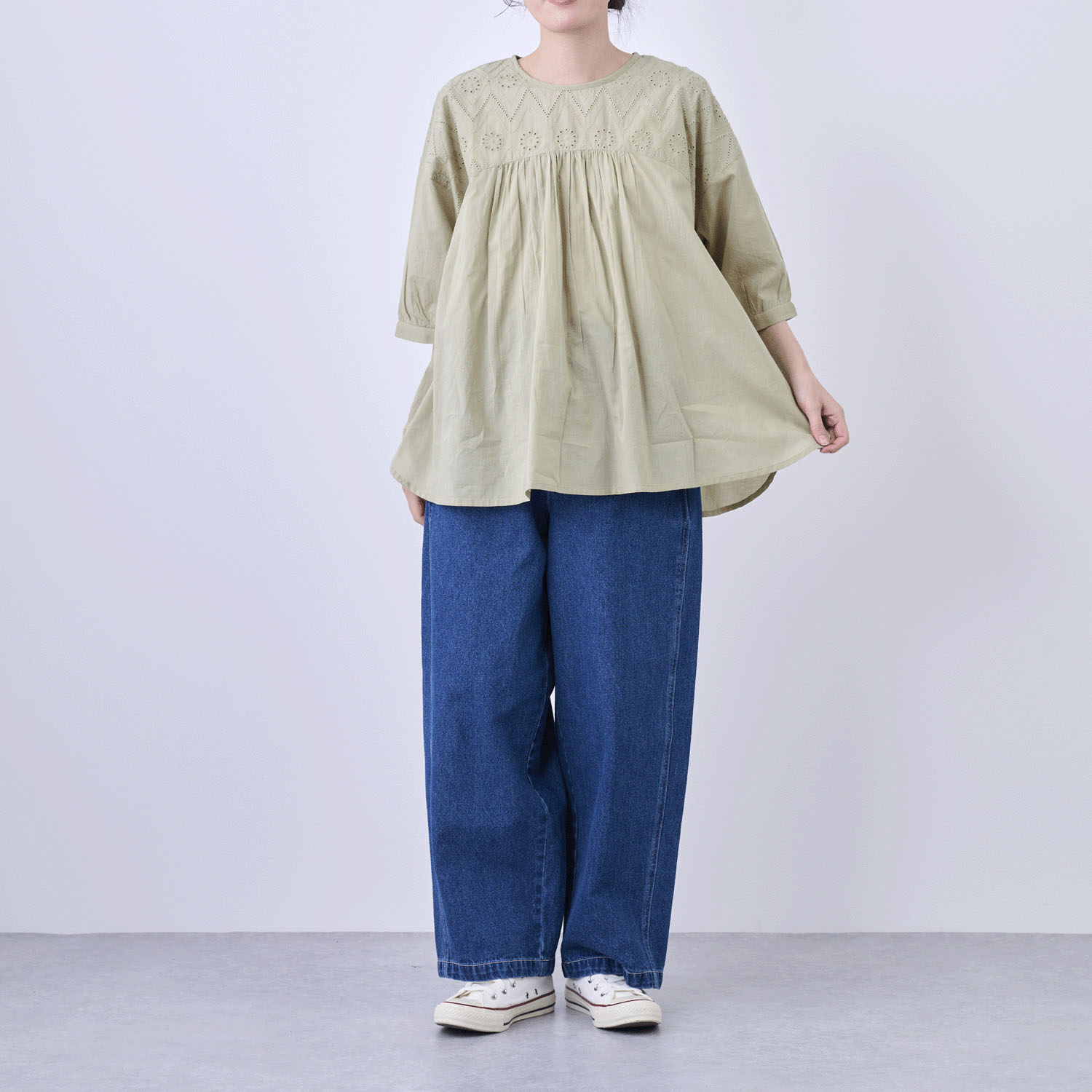 前ヨークシフリーギャザーブラウス - 画像8