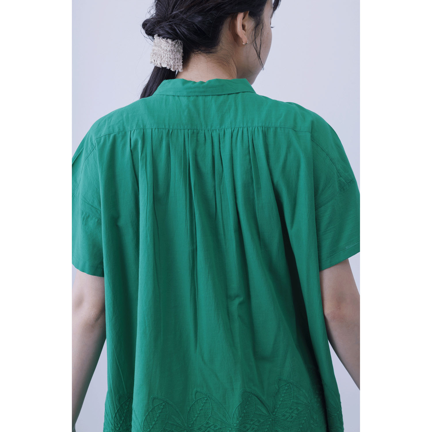 裾シフリーシャツカラーチュニックブラウス - 画像14