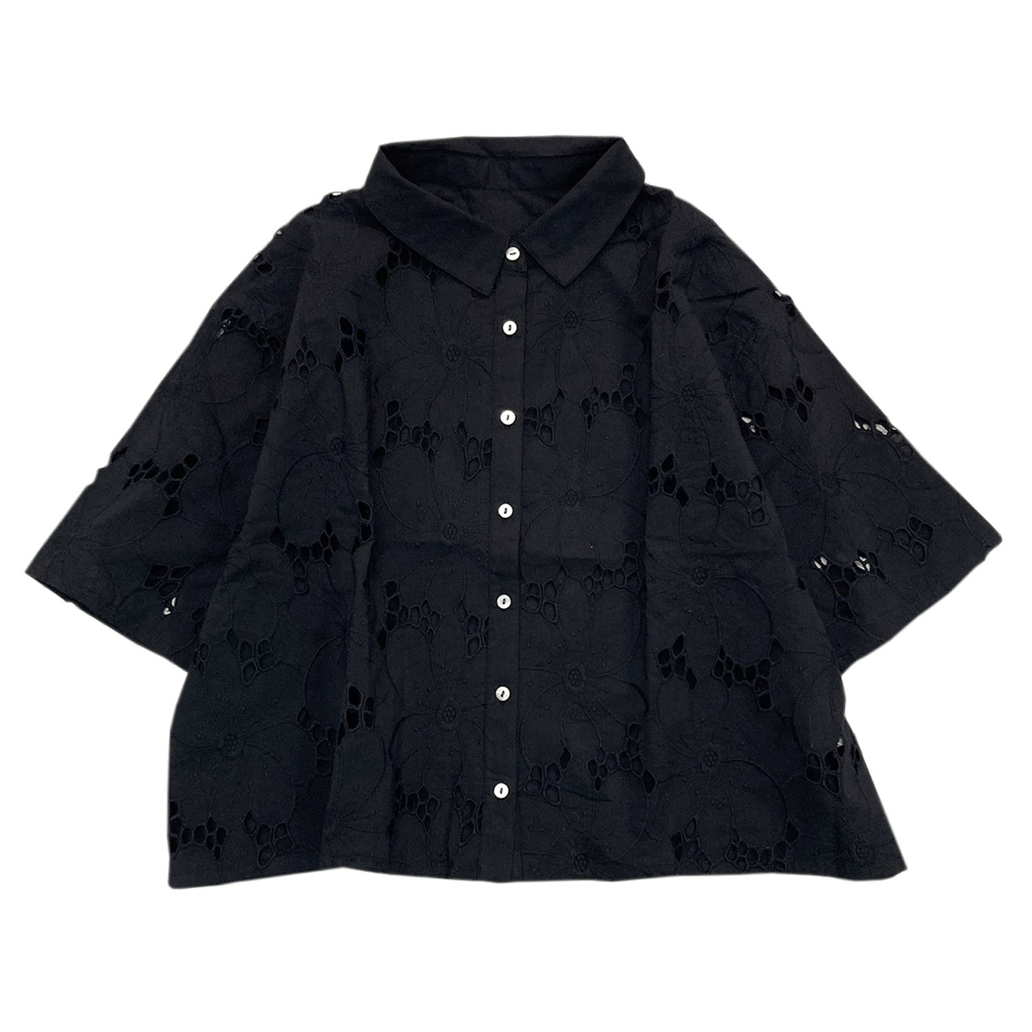 シフリー刺繍×無地シャツブラウス - 画像13