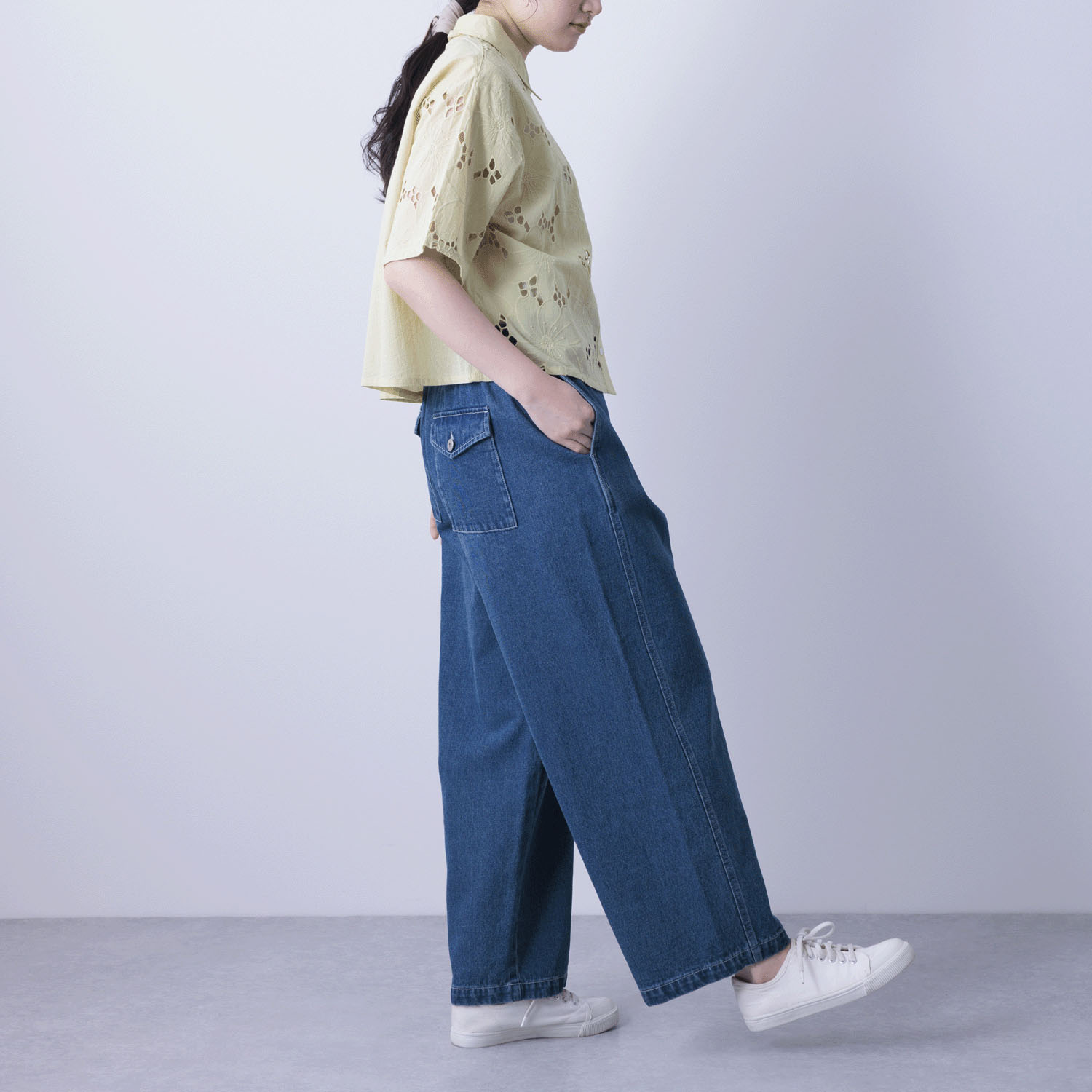 シフリー刺繍×無地シャツブラウス - 画像15