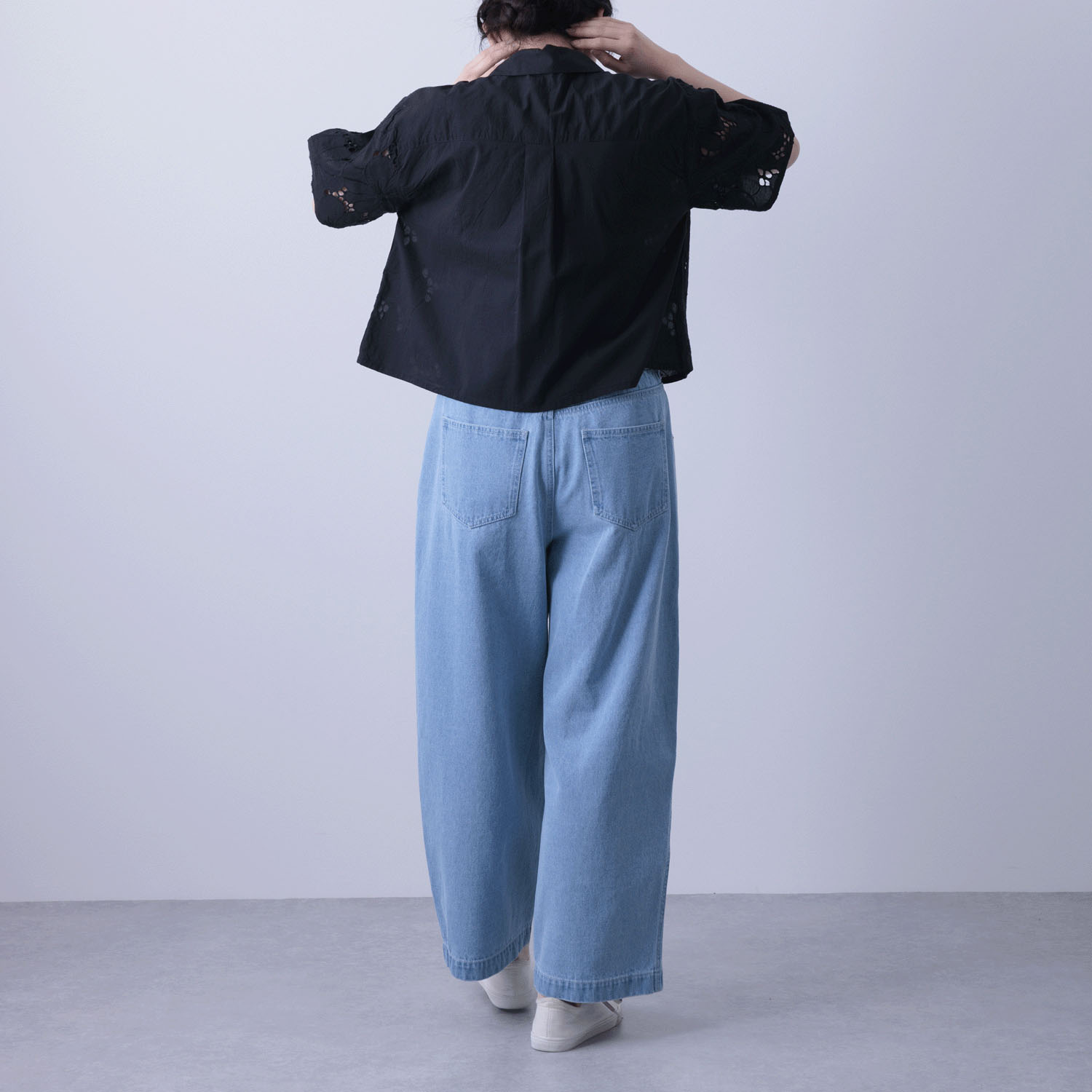 シフリー刺繍×無地シャツブラウス - 画像10