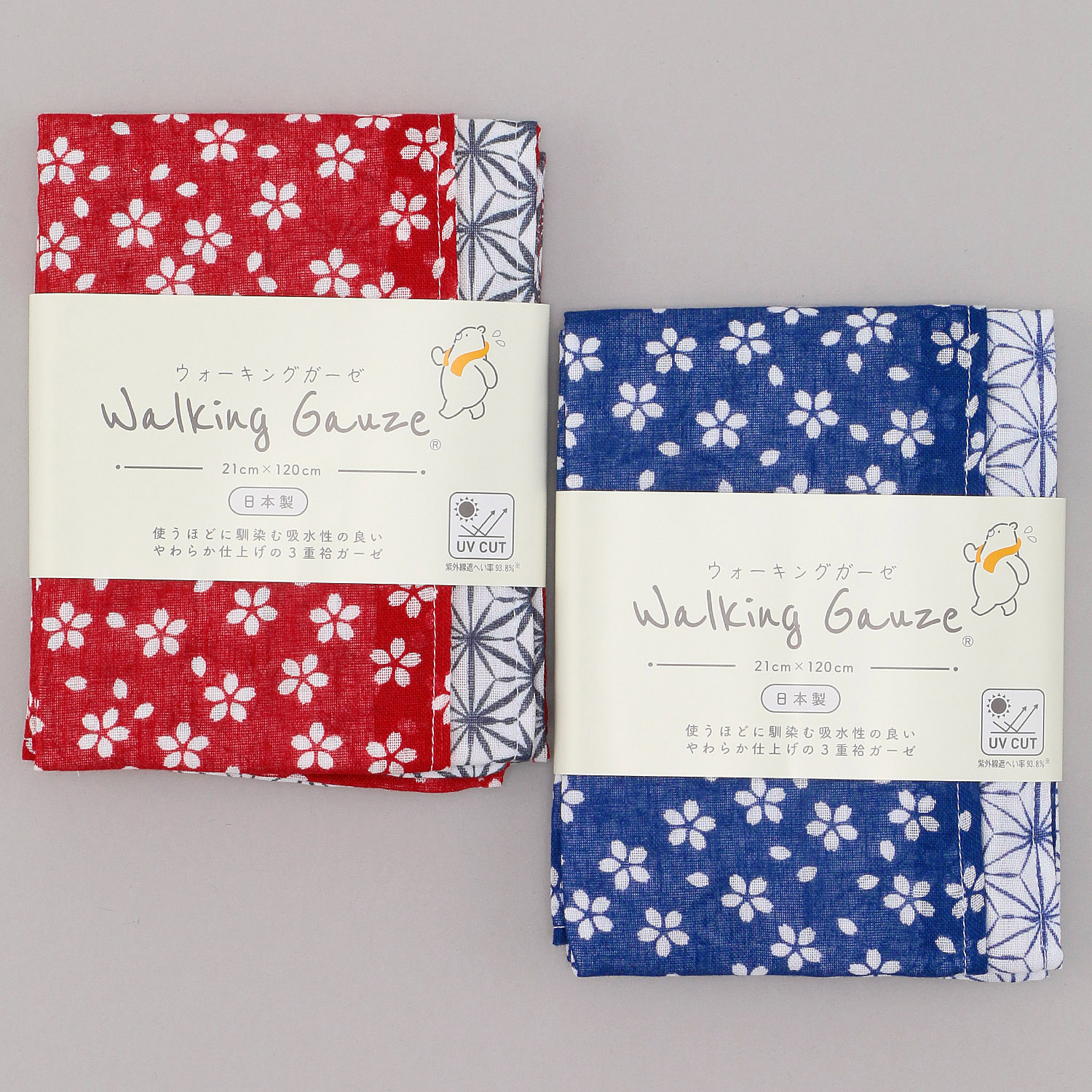 ウォーキングガーゼ UV加工 小桜 - 画像1