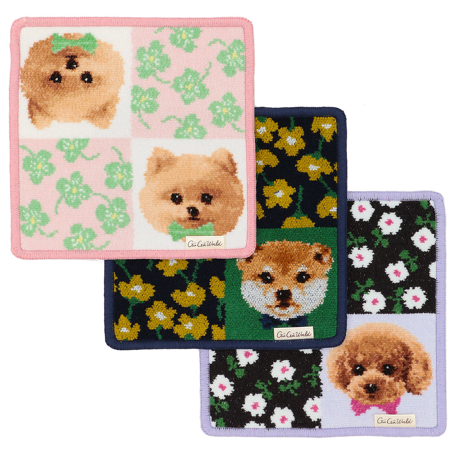 GUGUWorld 婦人シェニール織 ミニハンカチ - 画像1