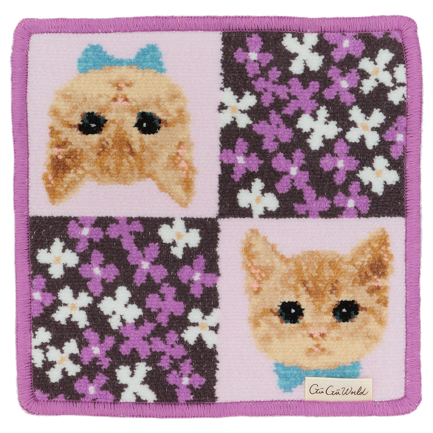 GUGUWorld 婦人シェニール織 ミニハンカチ - 画像3