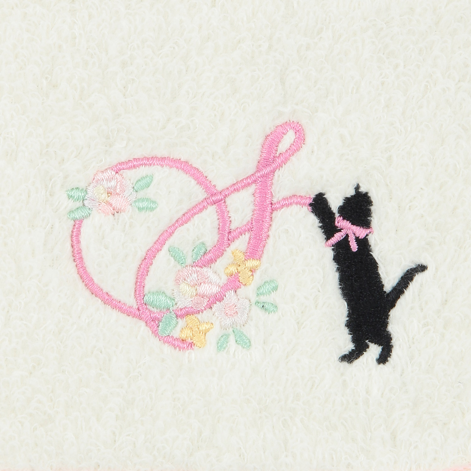 ふわふわ無撚糸ハンカチ猫とイニシャル - 画像12