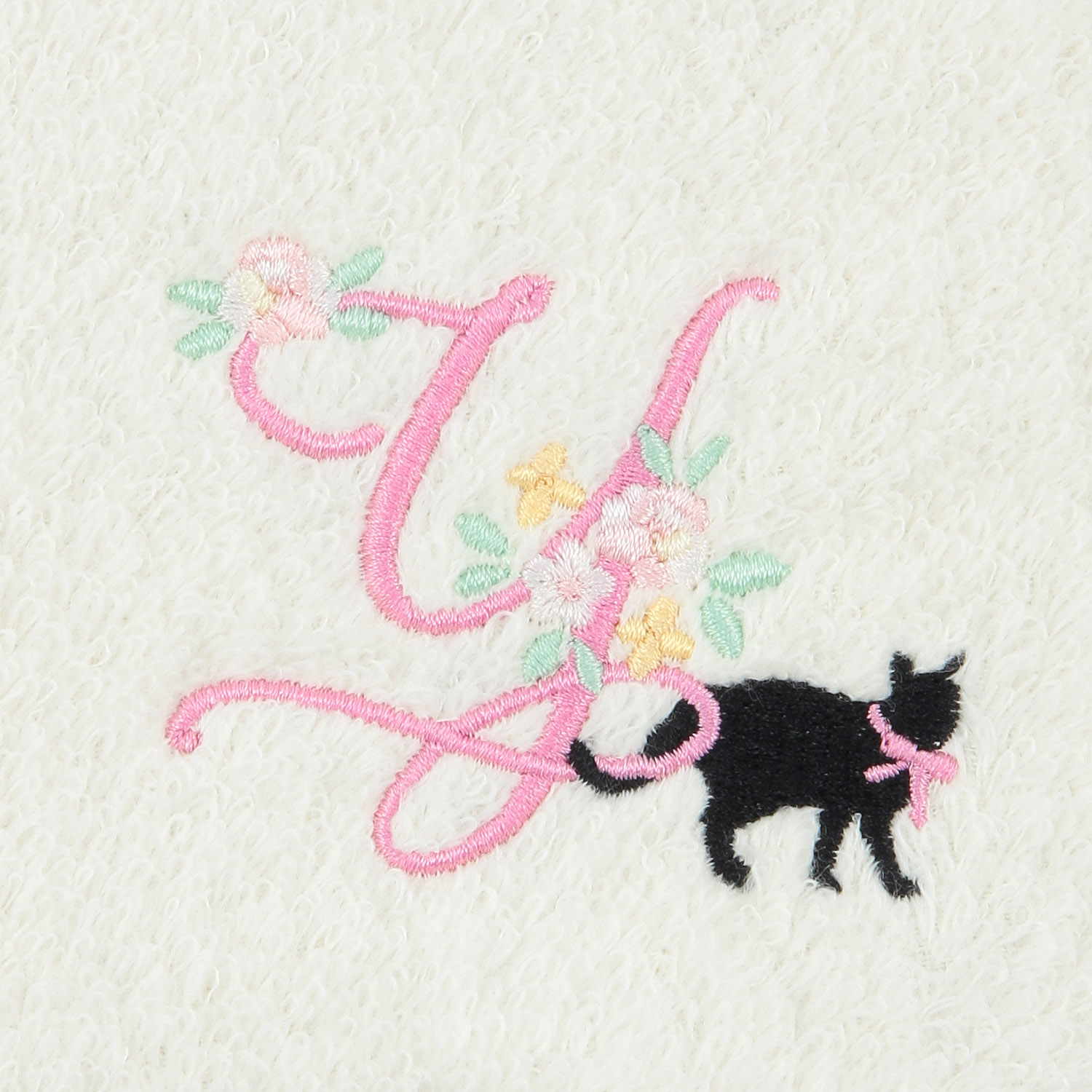 ふわふわ無撚糸ハンカチ猫とイニシャル - 画像14